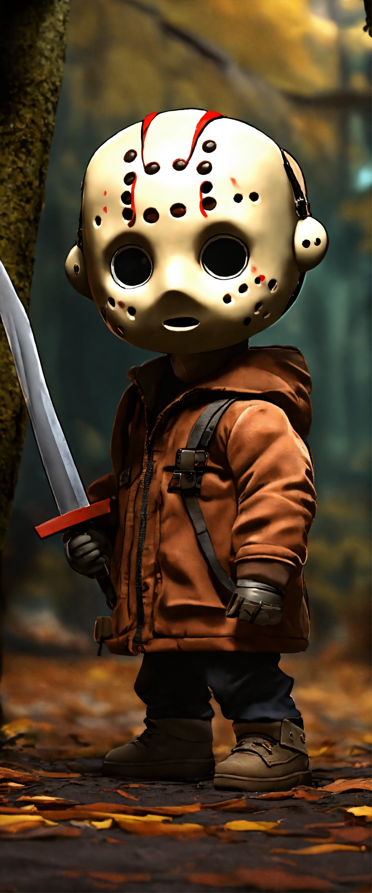 Lexica - Jason Voorhees as a cute baby, cartoon effect, very big eyes ...