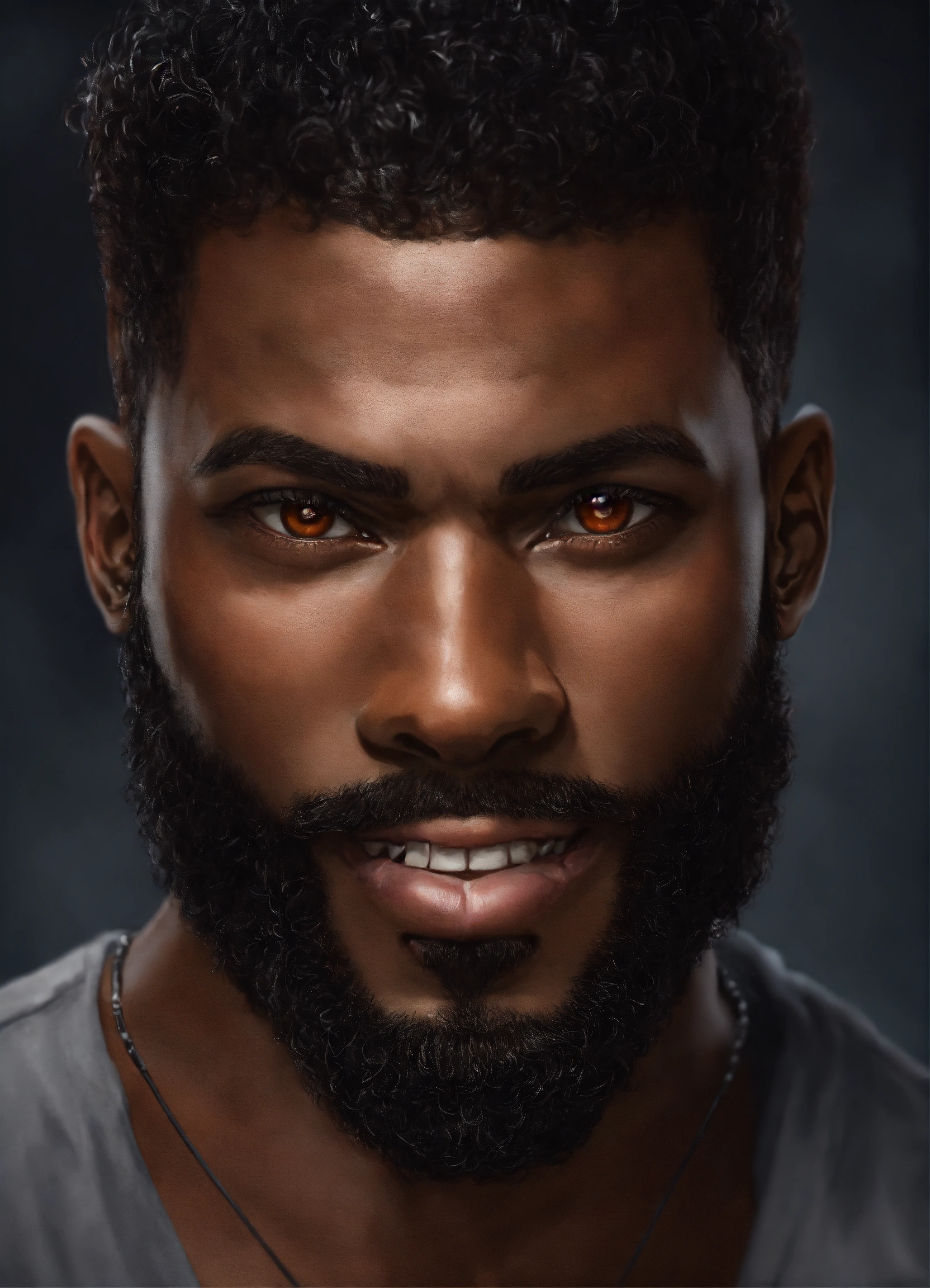 Lexica - Handsome, Black man, werewolf eyes, sharp teeth, ultra ...