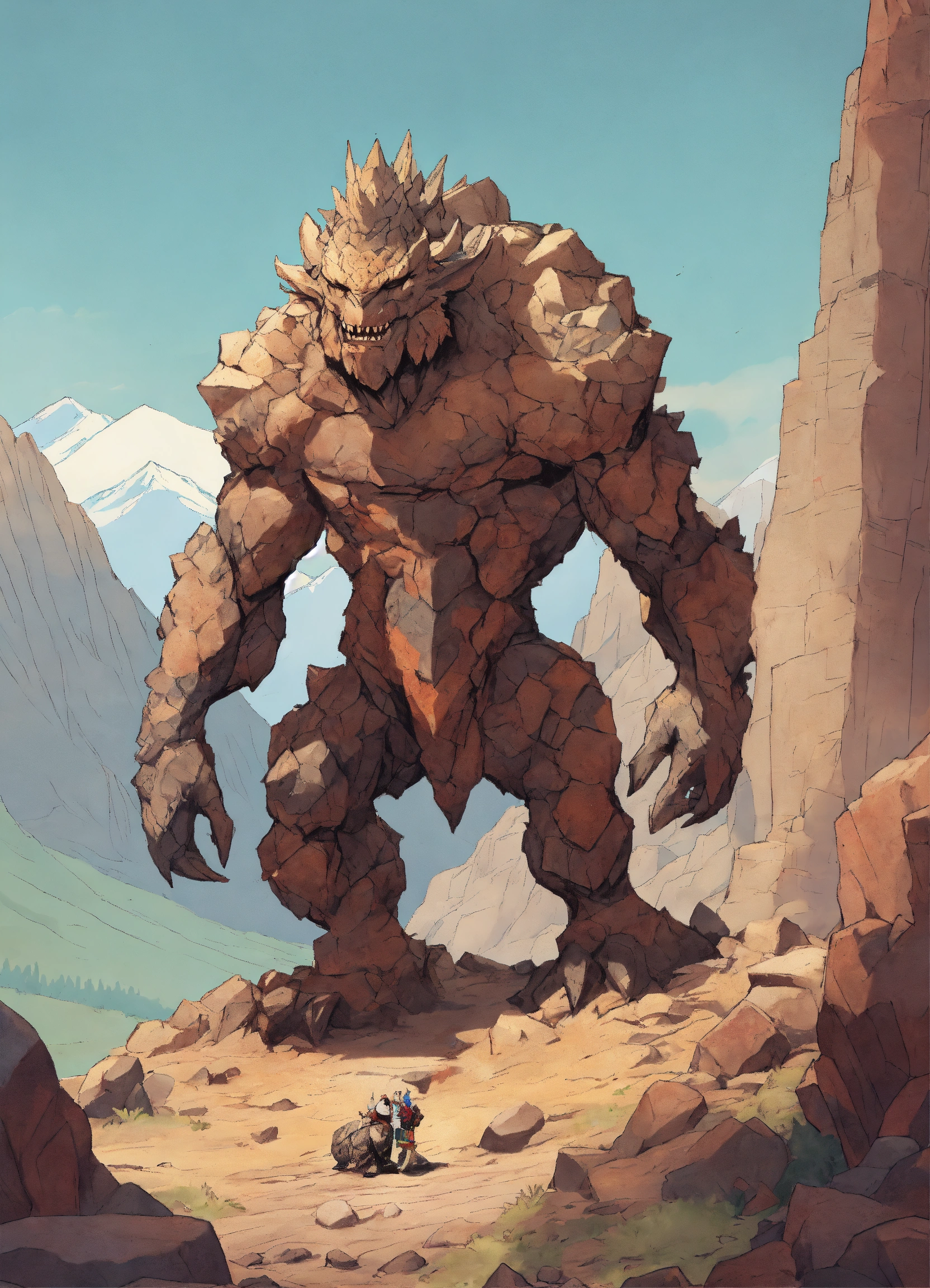 Lexica - A fantasy monster that is a guardian of the mountains, large ...
