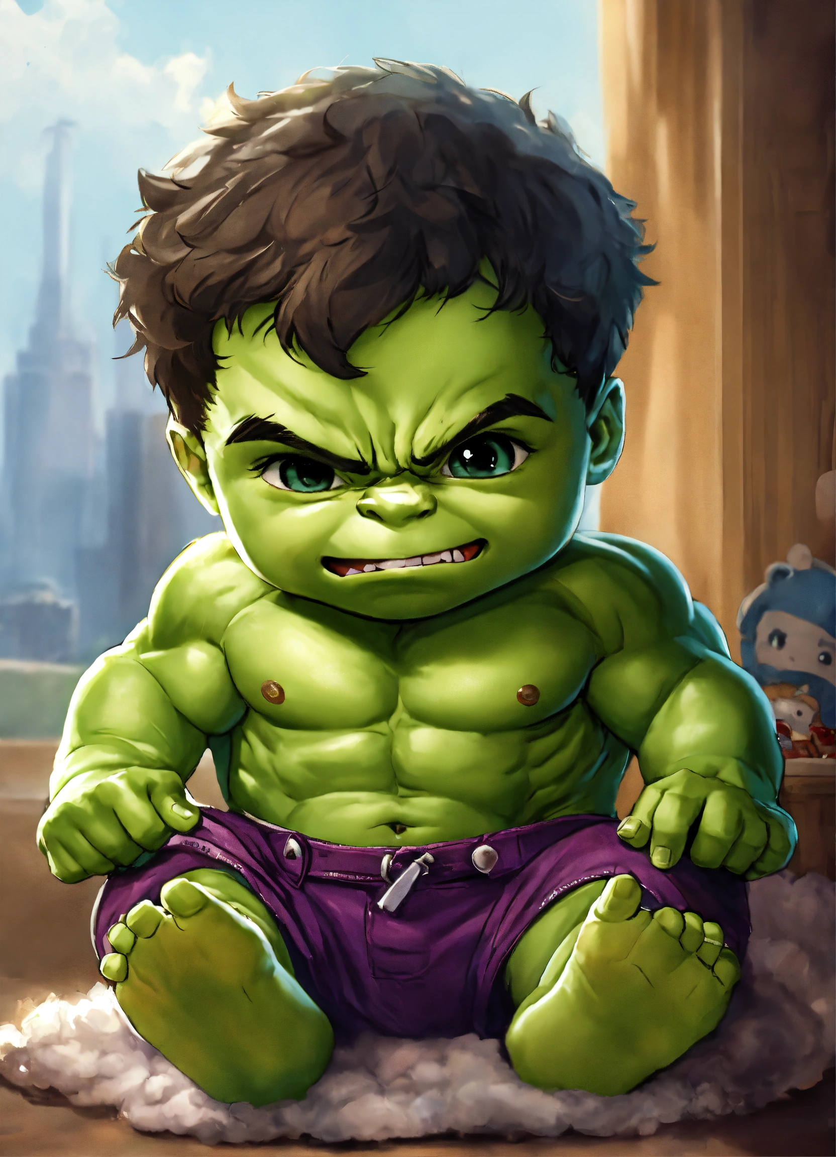 Lexica - Hulk as a cute baby