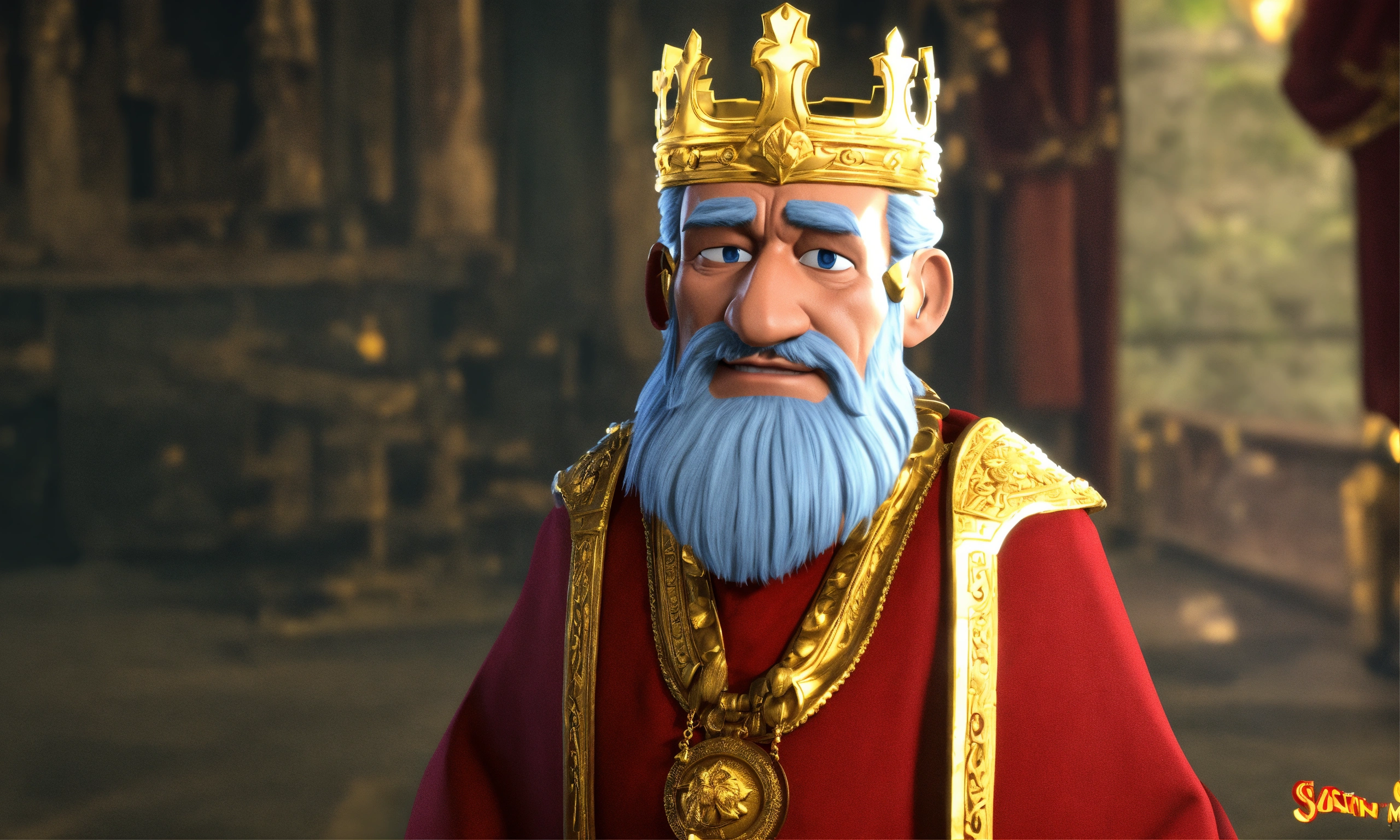 Lexica - King man , 500ad , old man cartoon 3d