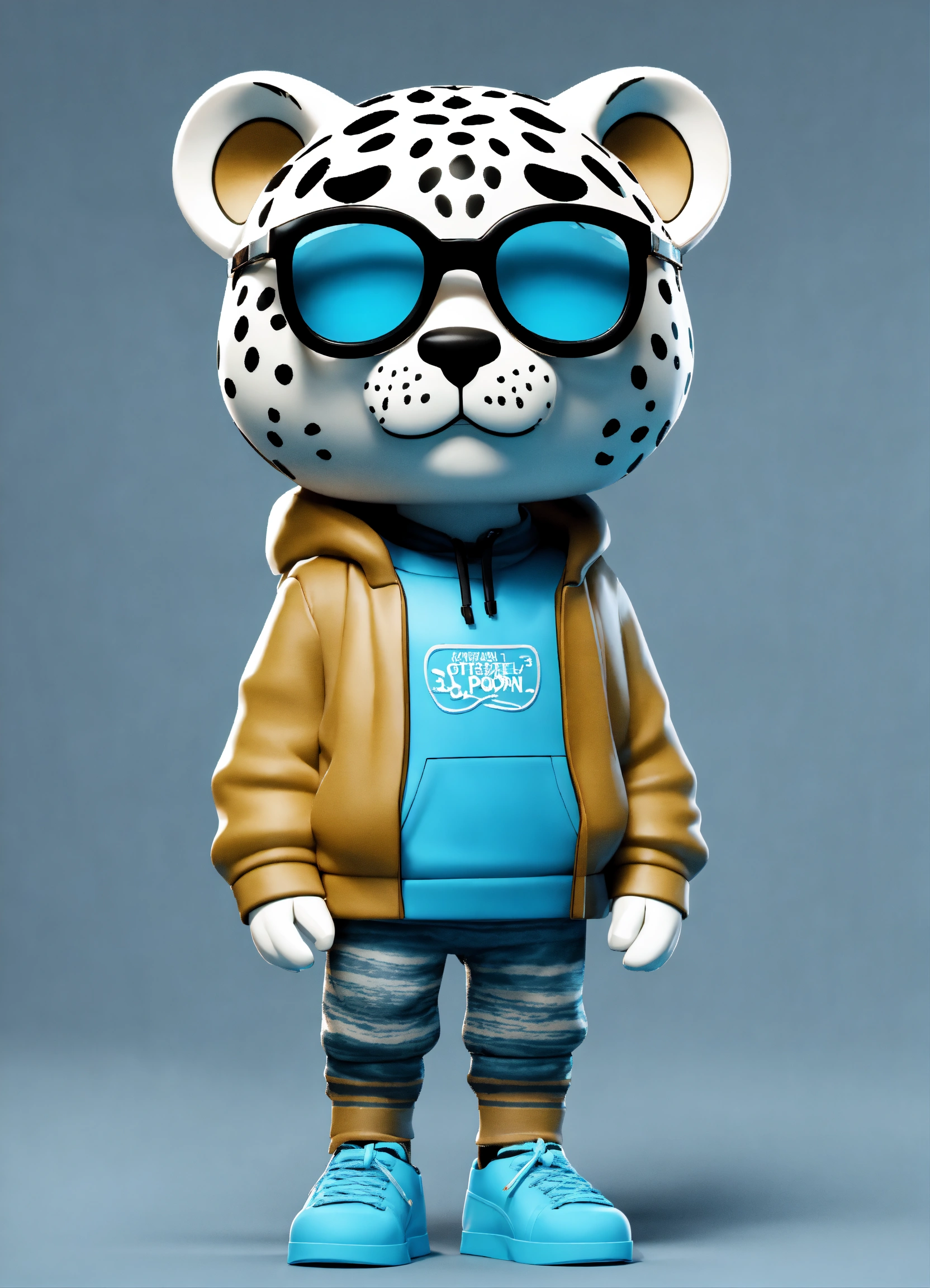 Lexica - Full body 3d octan render of funko pop snow leopard asian eyes ...