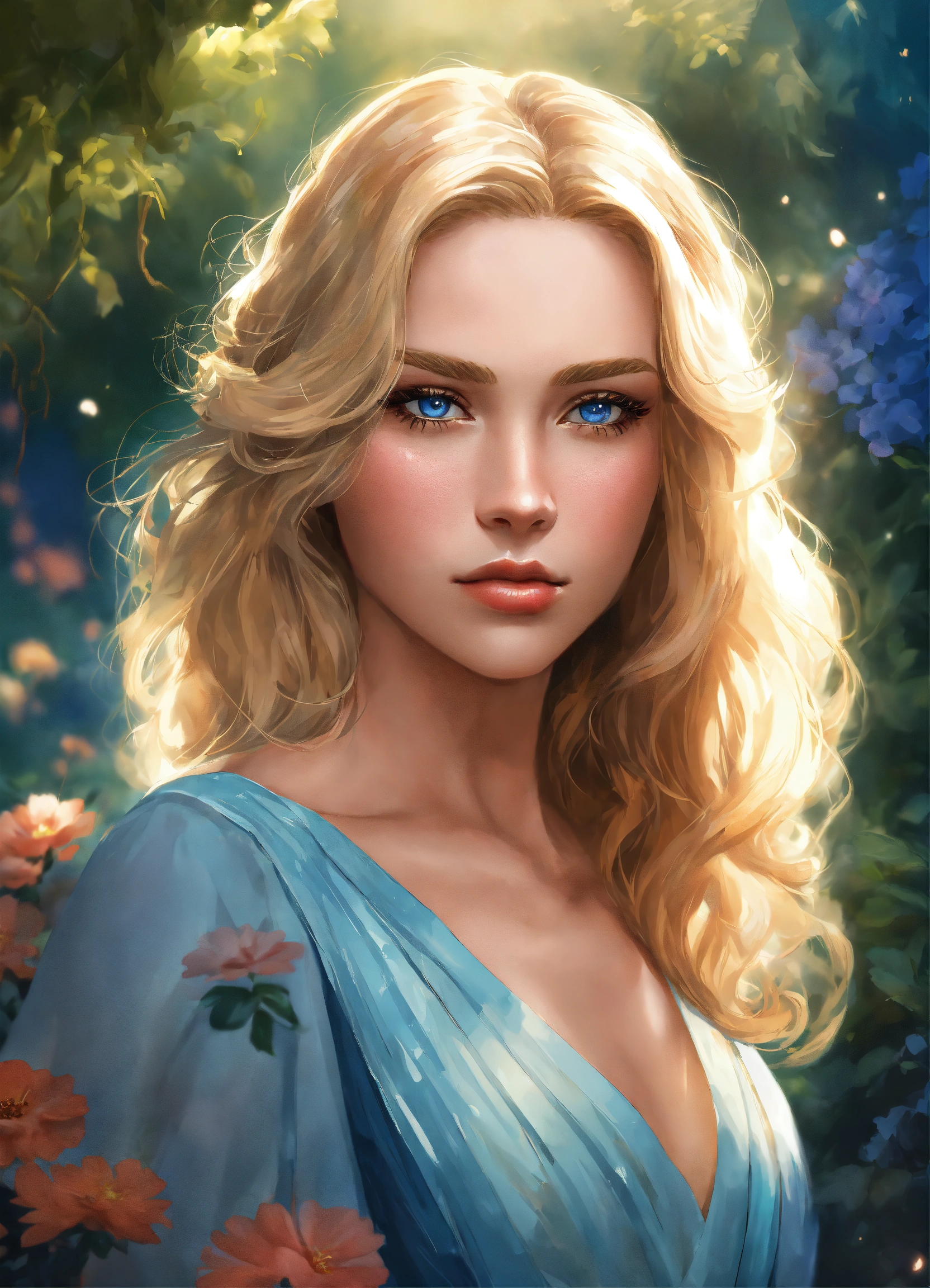 Lexica - Digital art portrait of a wealthy young woman with shiny ...