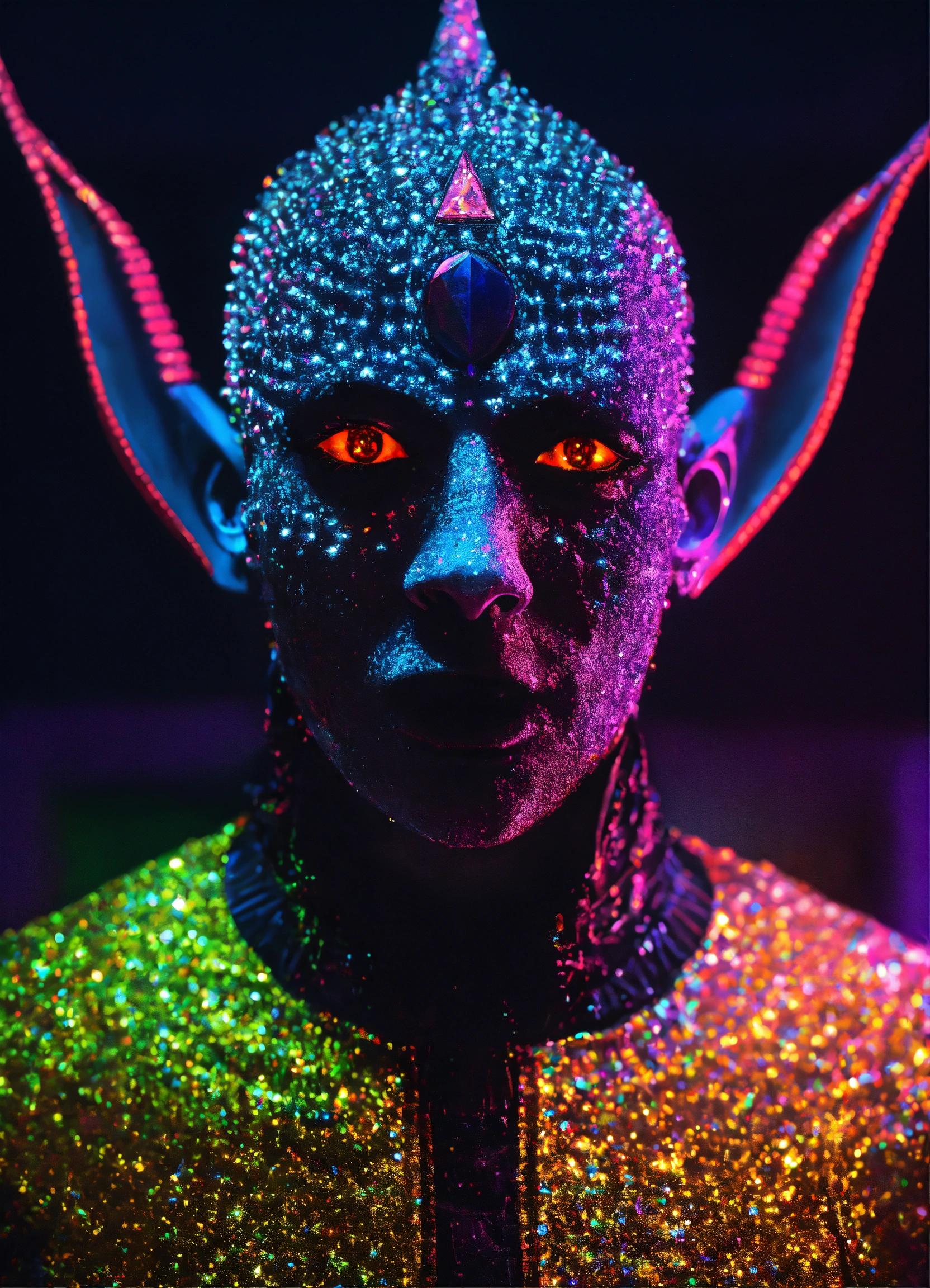 Lexica - Ultra realistic Pinhead in a diamond neon black light DMT ...