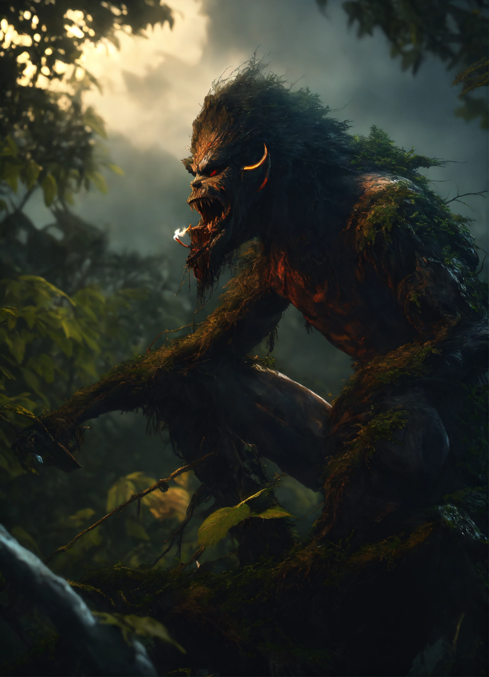 Lexica - Aswang philippines scary hairy humanoid monster smoking a ...