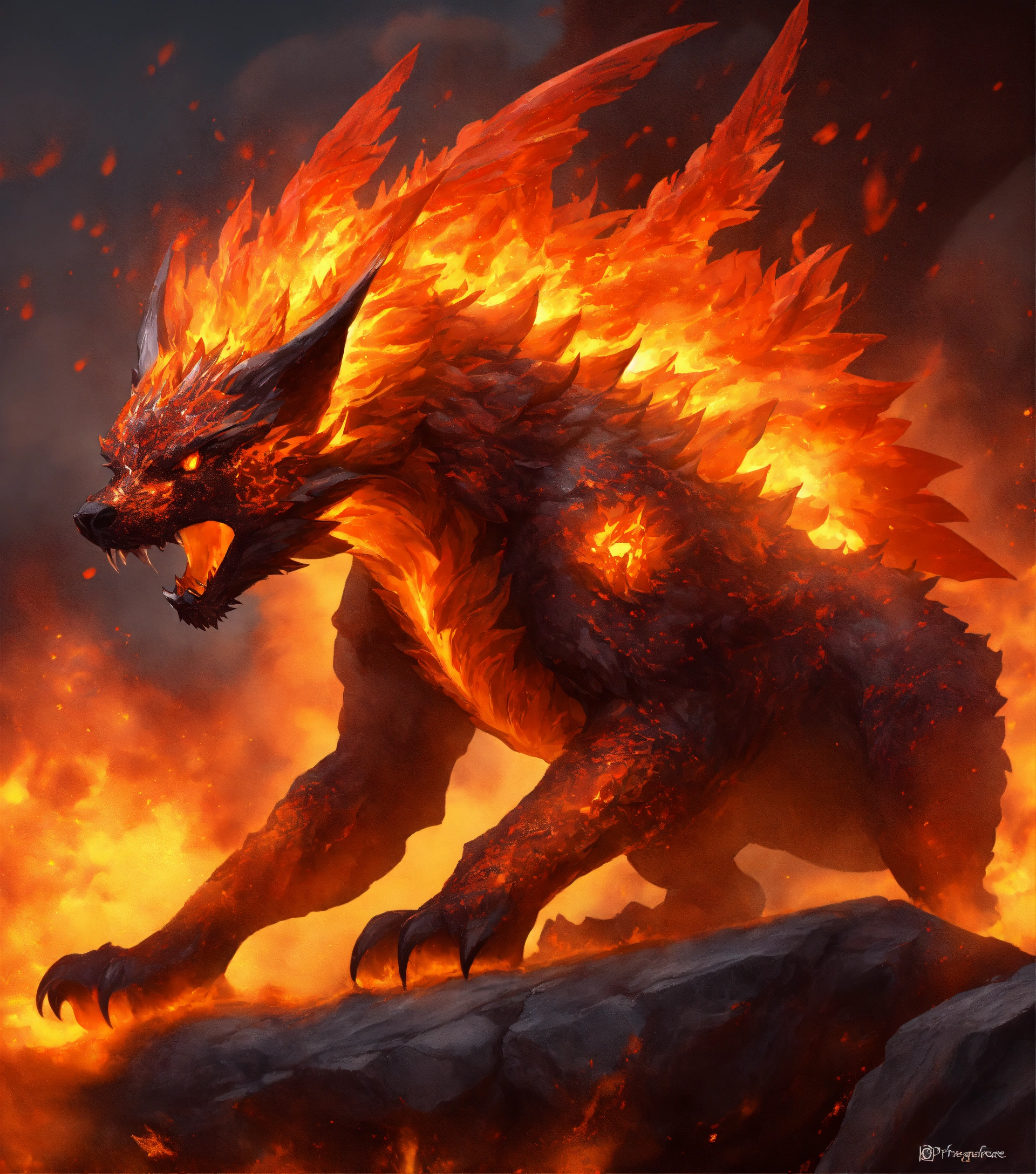 Lexica - Crypto Critter Pyroclasm Drakeforge Rising from volcanic ...