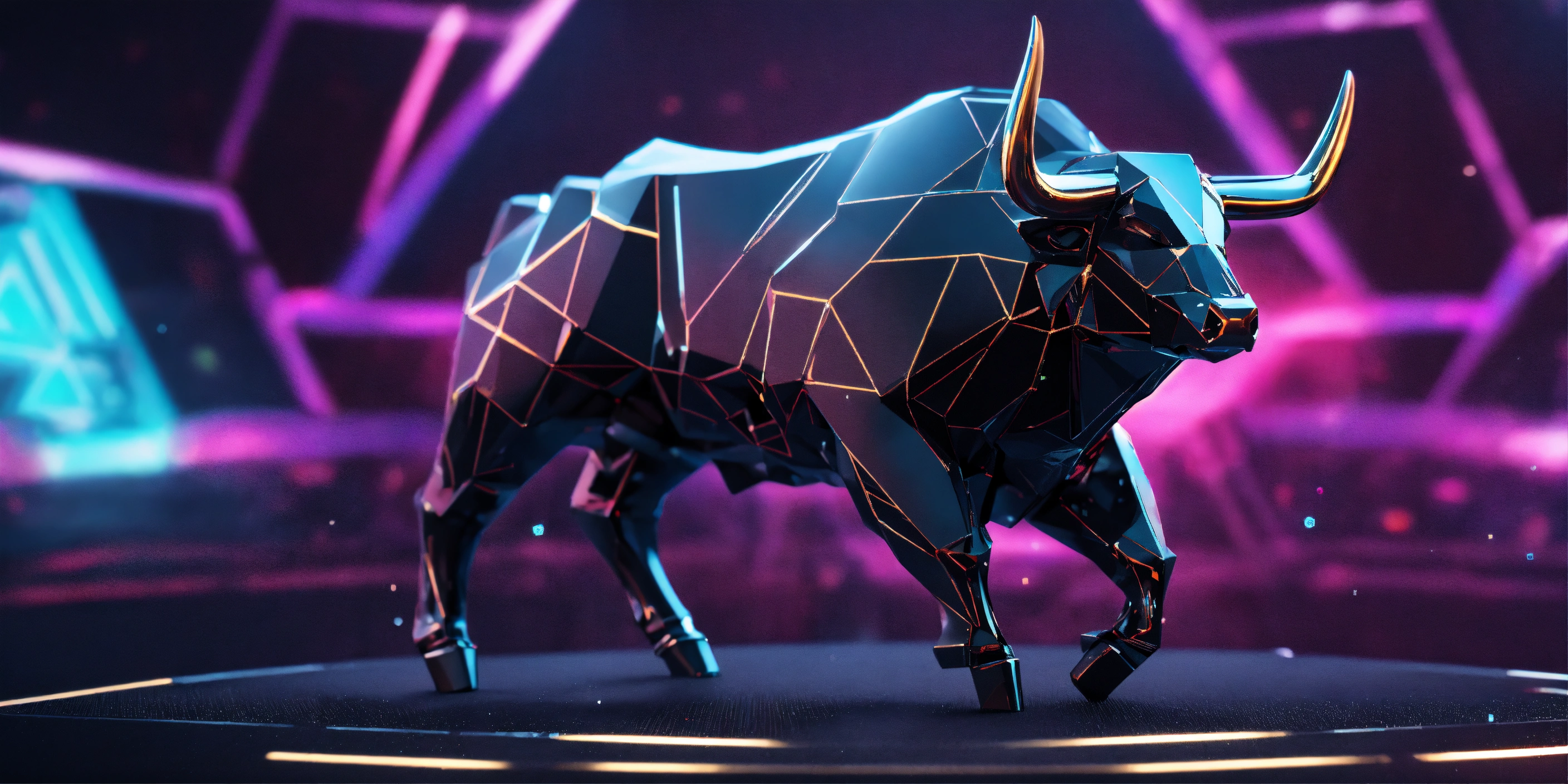 Lexica - Black metallic geometric aggressive bull muscular, geometric ...