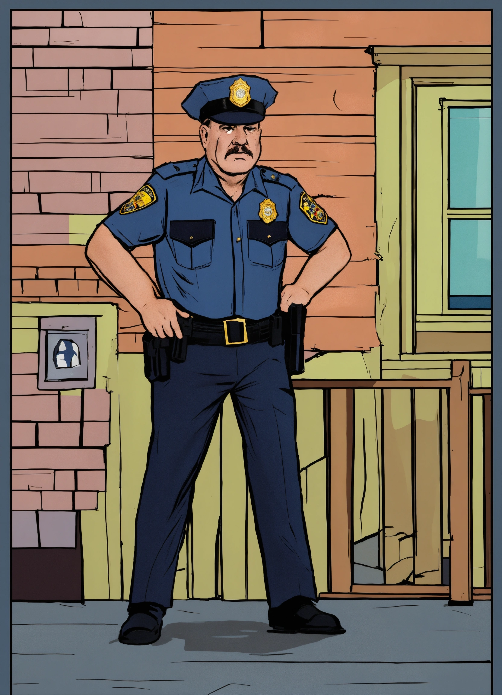 Lexica - Scared RANDOM unique expressive old SMALL-TOWN COP