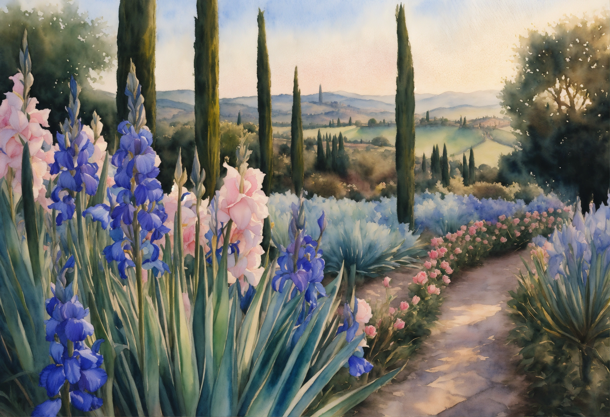 Lexica - Watercolour painting, pastel colours, warm light, intricate ...