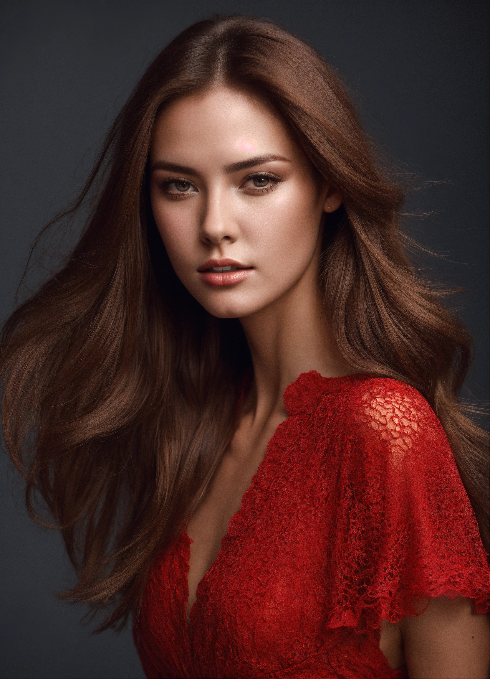 Lexica Studio photo, hyper realistic fashion model woman, head shot