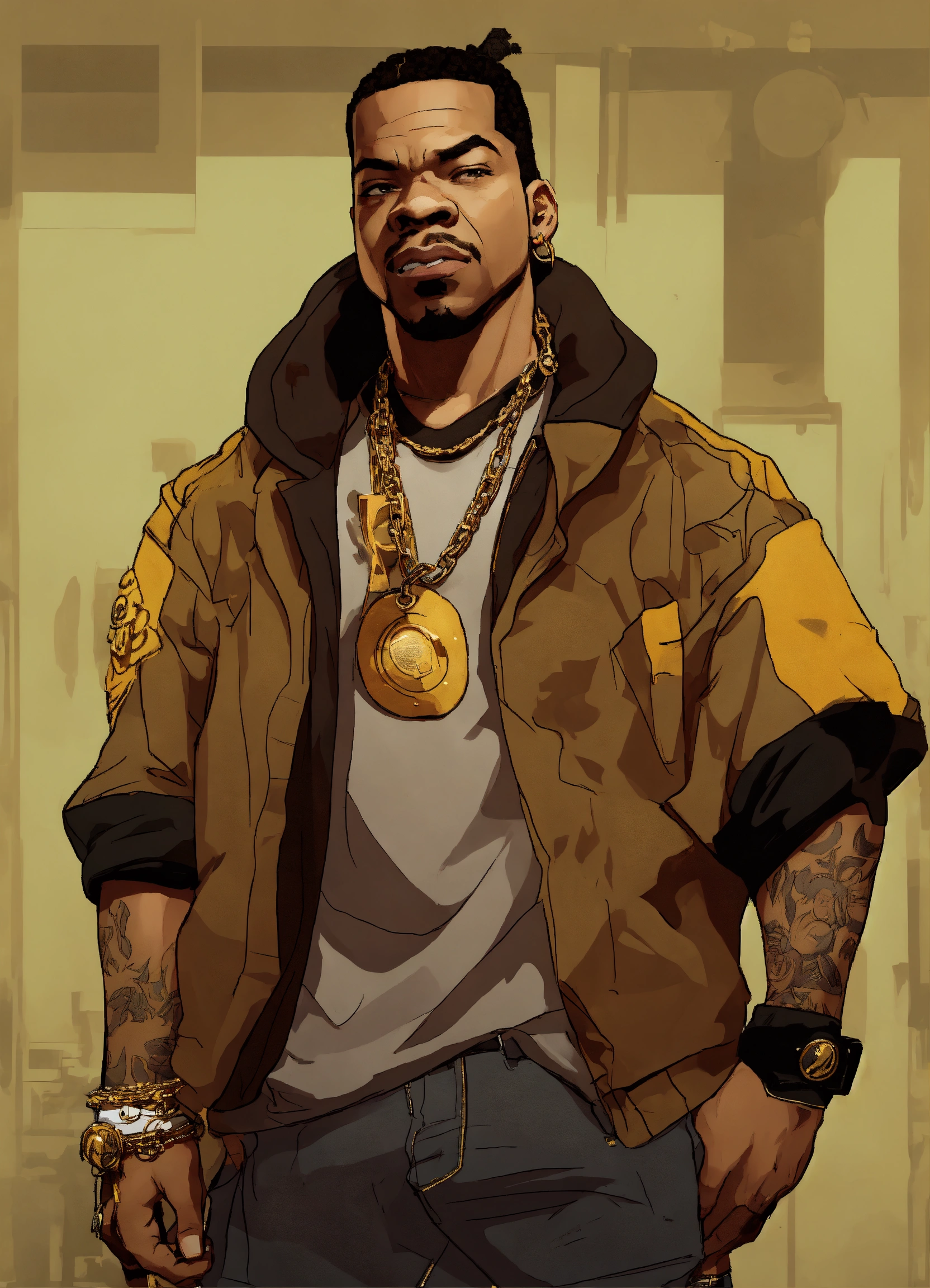 Lexica Hip hop art style busta rhymes boondocks full body