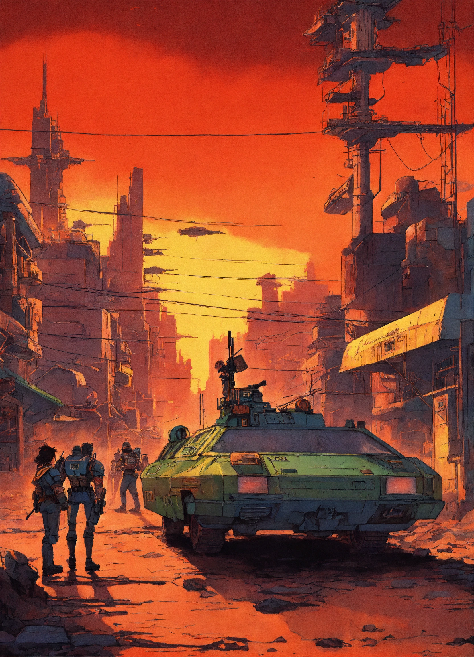 Lexica - 80s anime war dystopian future fallout