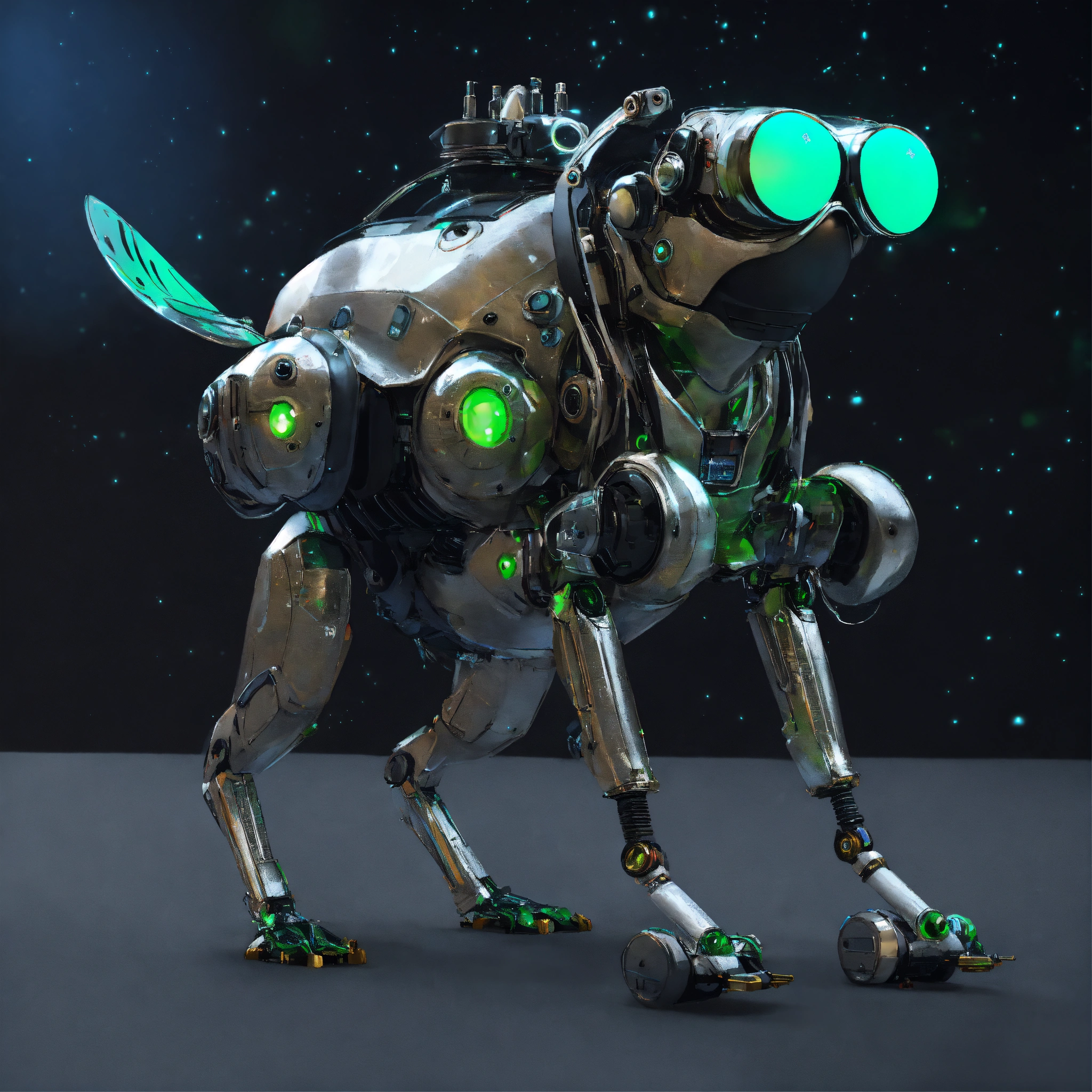 Lexica - Frog dog inu immaculate full body cyberpunk style robot with ...