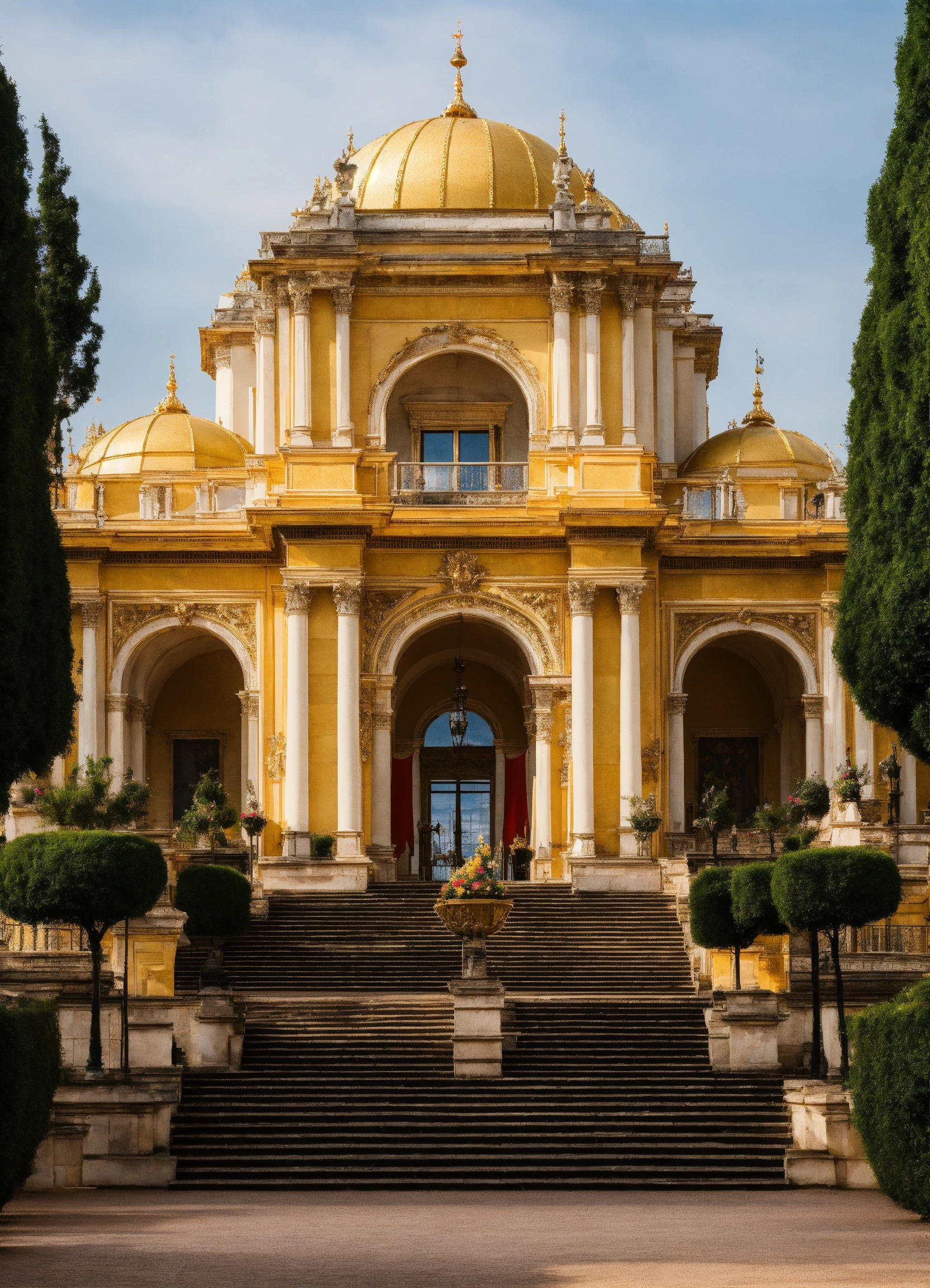 Lexica - A beautiful royal palace with a dome and a flag