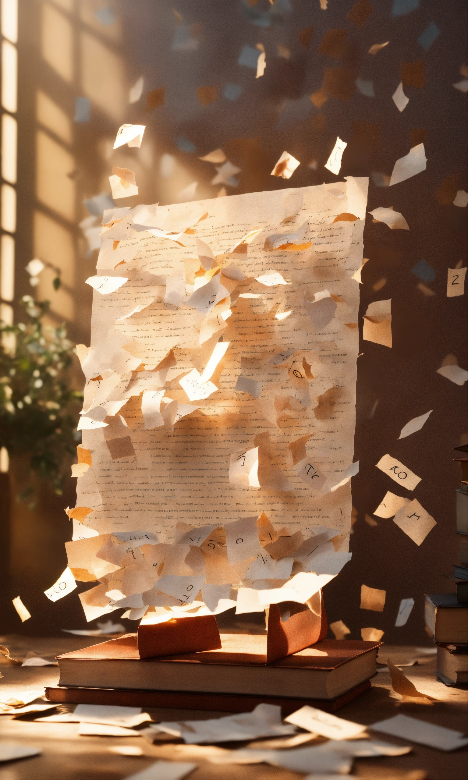 Lexica Create an image of a piece of paper with letters and numbers