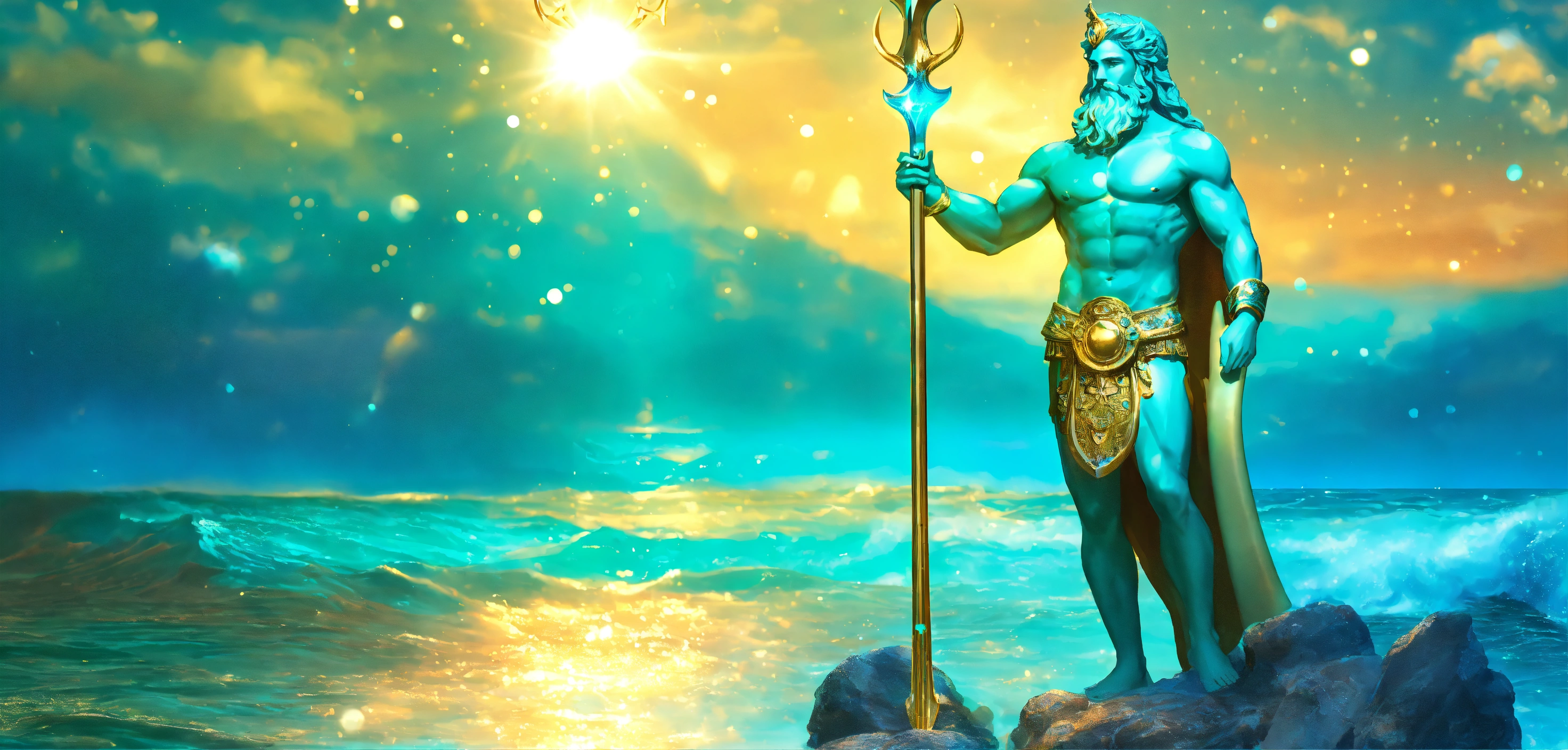 Lexica - God of the sea with his trident, Neptune God, Poseidon God, he ...