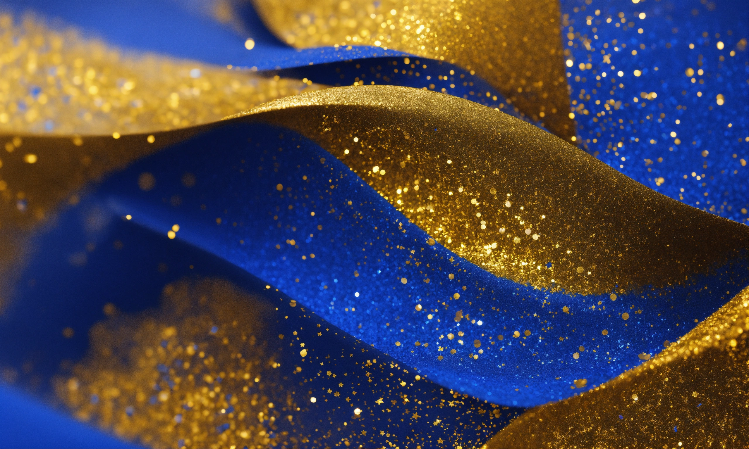 Lexica - Blue and gold flying glitter artfully blend, hi-res image ...