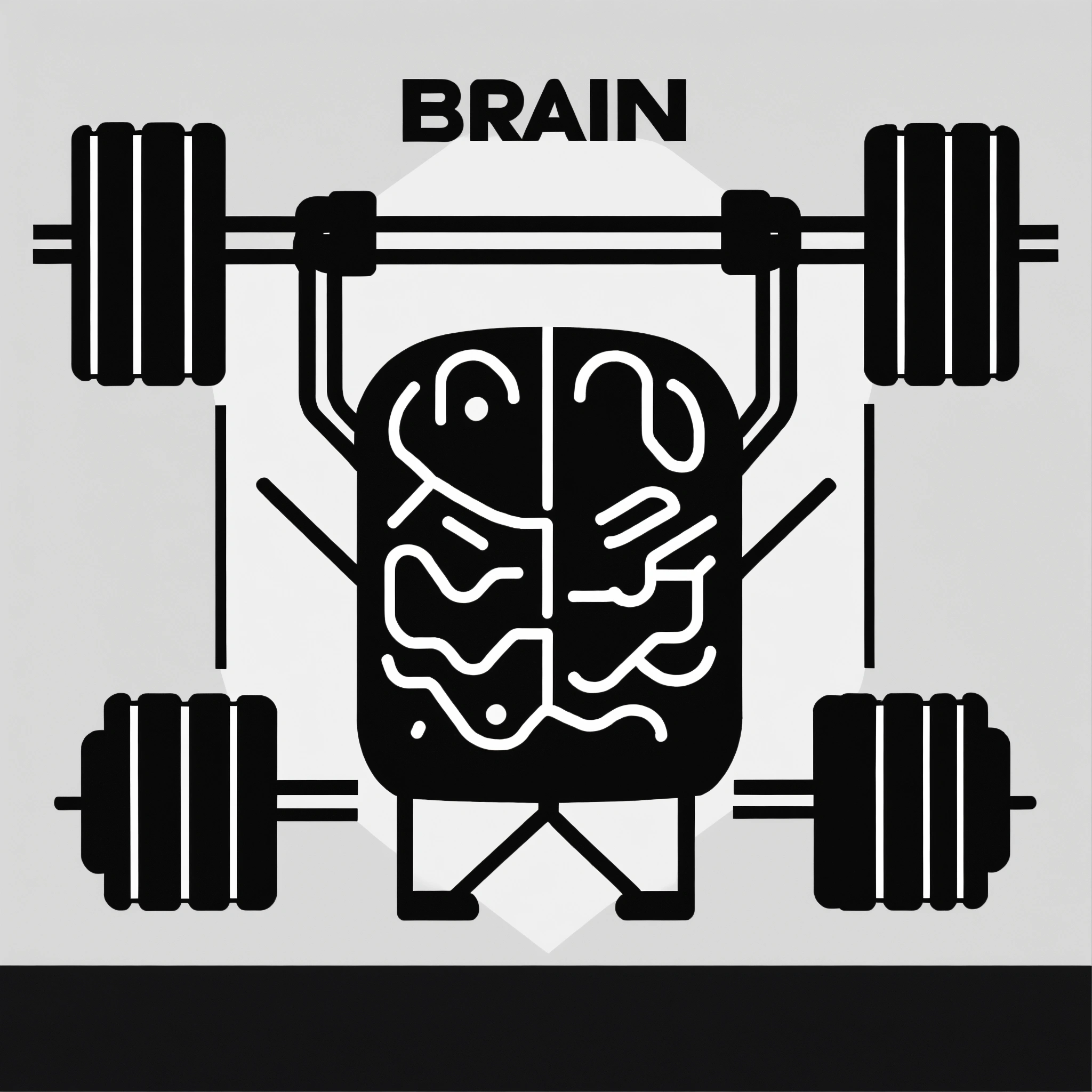 Lexica - A very simple icon, 2d, black and white, brain with free ...