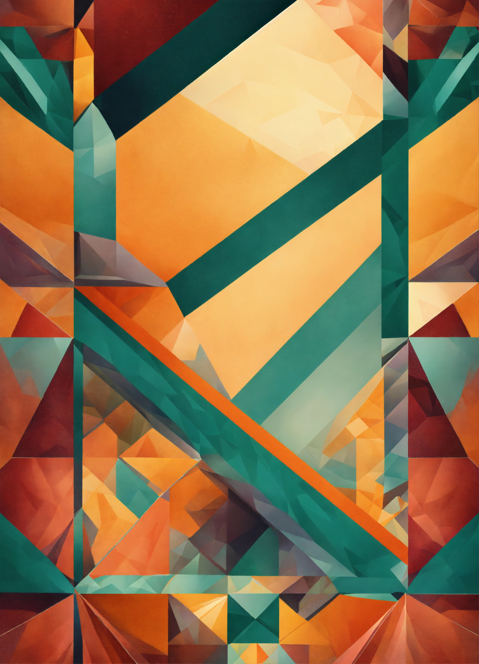 Lexica - A polygon design with an art deco pattern