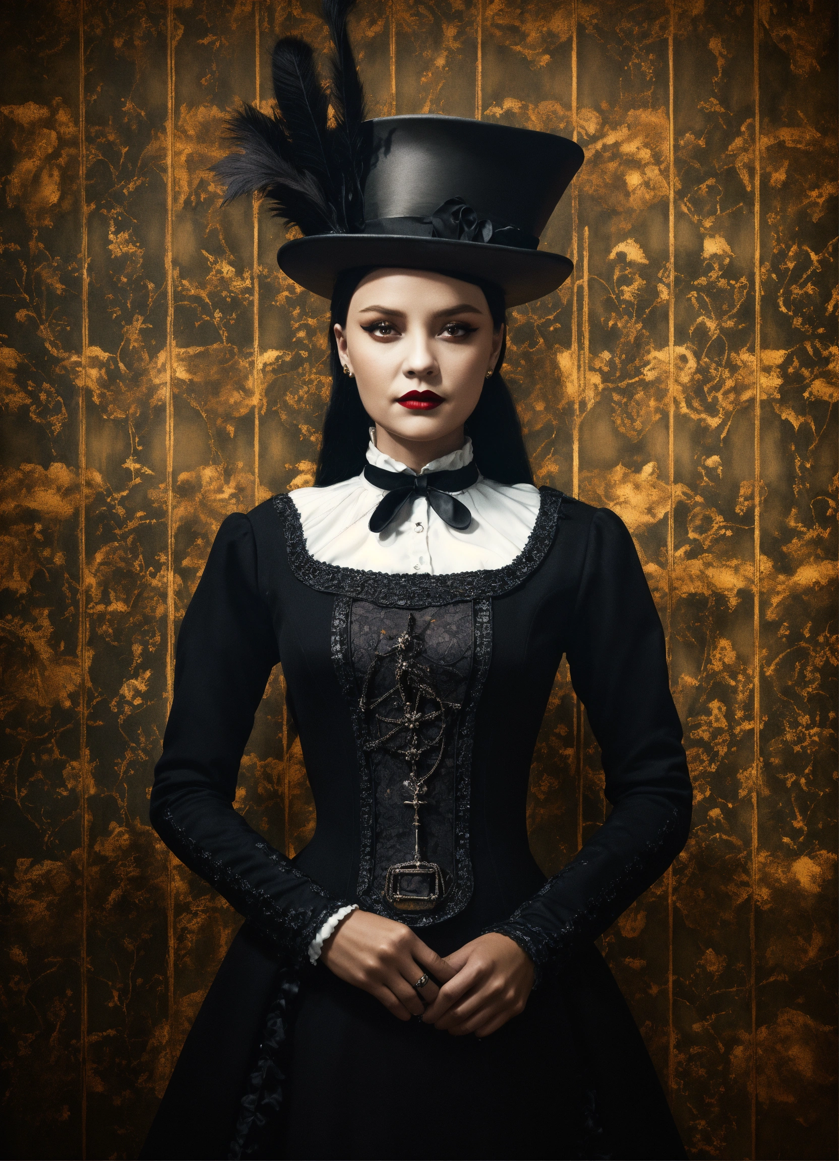 Lexica - Elaborate Gothic Wednesday Addams queen of spades, 40 years ...