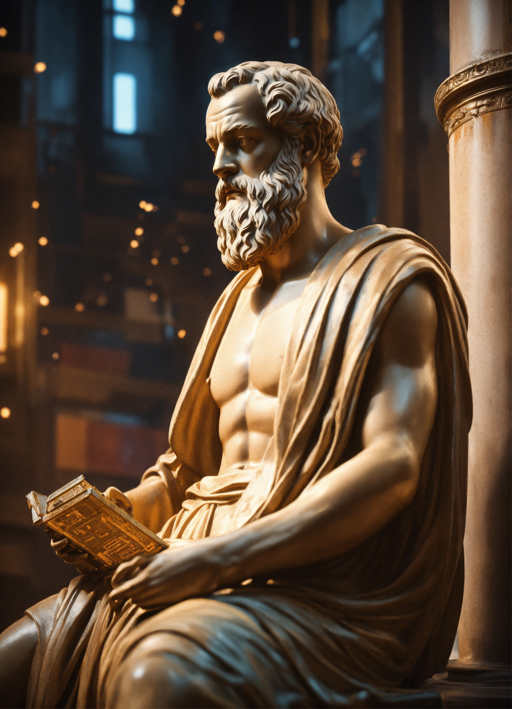 Lexica - Philosopher Socrates statue, Parthenon, Photography, light day ...