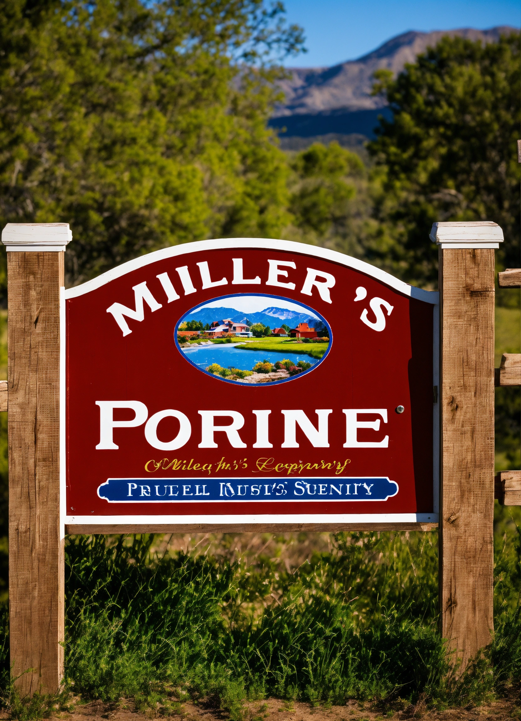 Lexica - A nice ranch sign that says Miller’s Pointe, gated property