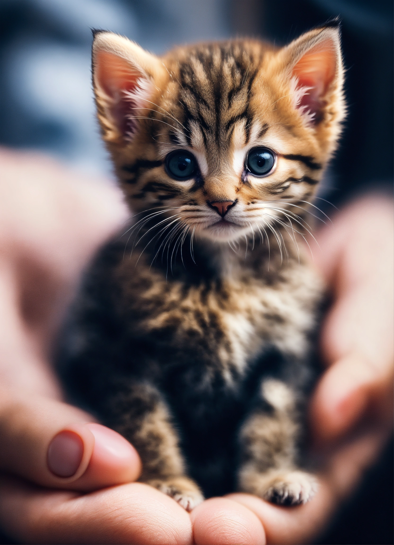 Lexica - Mini small very very small kitten in hands fantasy small size