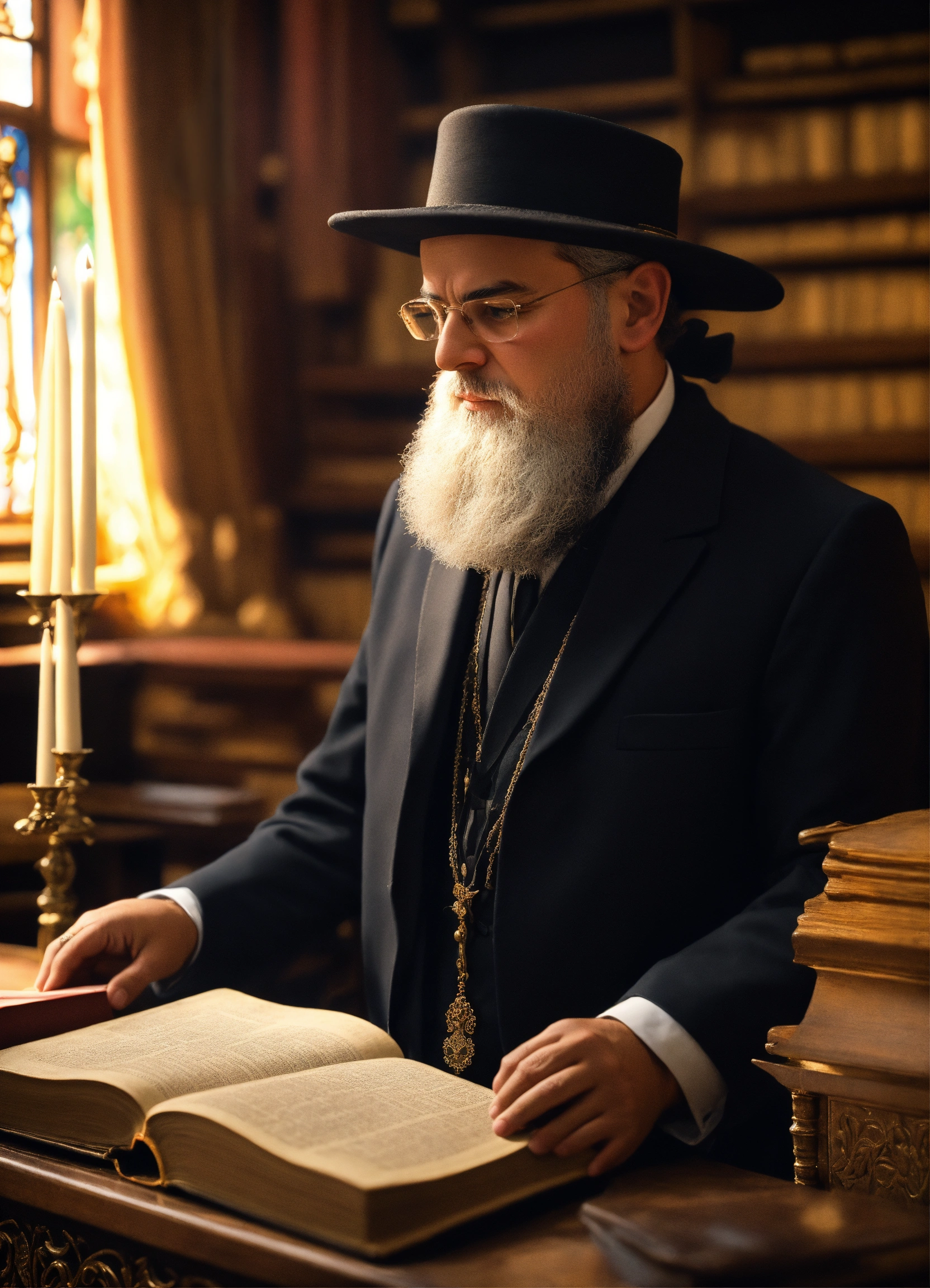 Lexica - A group of medieval Hasidic Jews from a medieval Jewish town ...