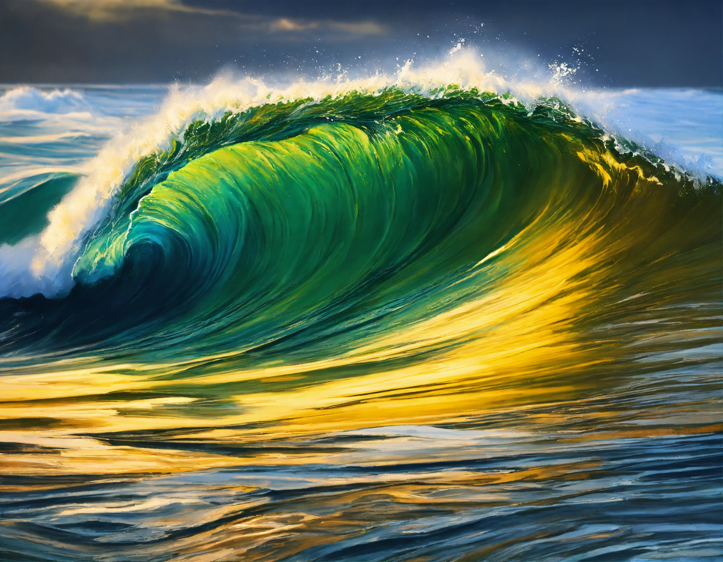 Lexica - Sea wave painting