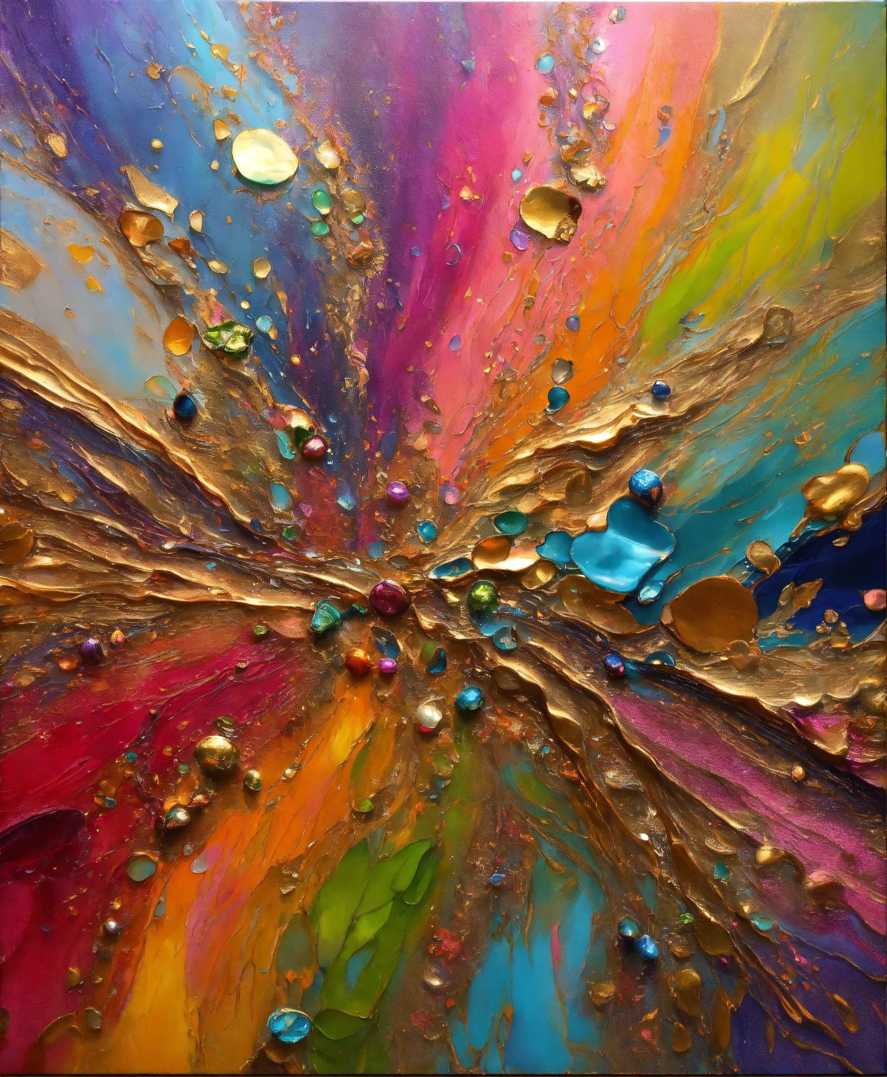 Lexica - Colorful abstract painting oil and water complex complicated ...