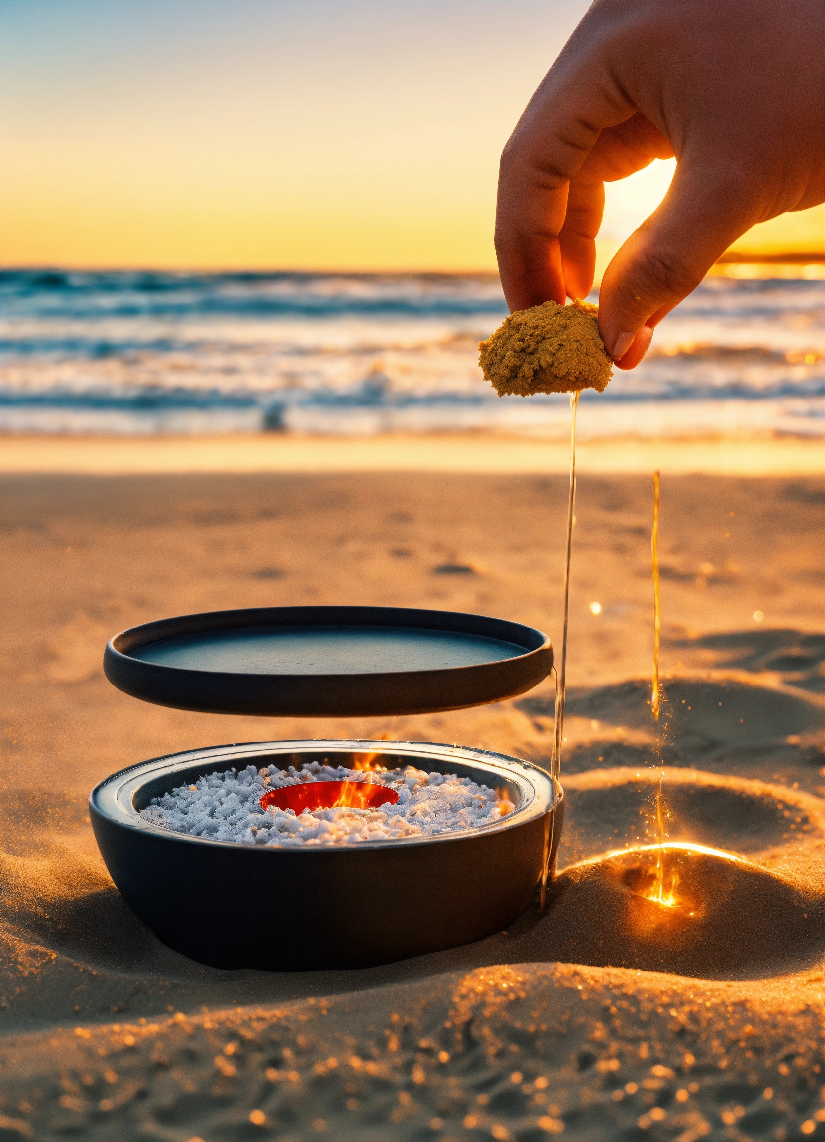 Lexica - Remove the bottom object and put floating one on the sand