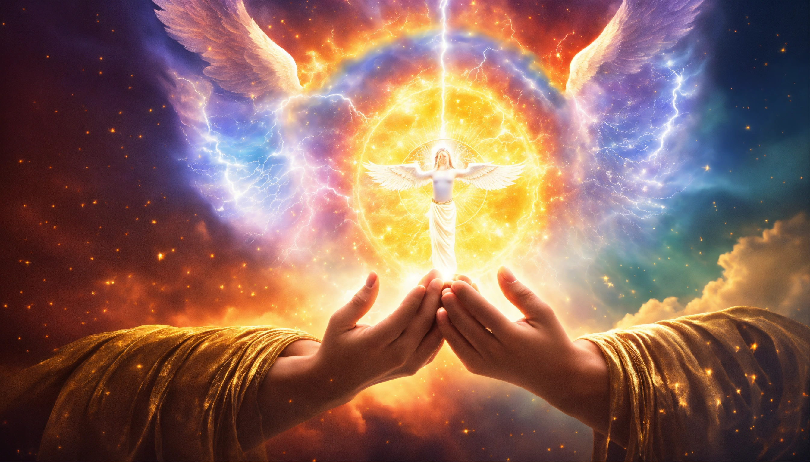 Lexica - Spiritual healing, hands of god with lightening, mystic and ...