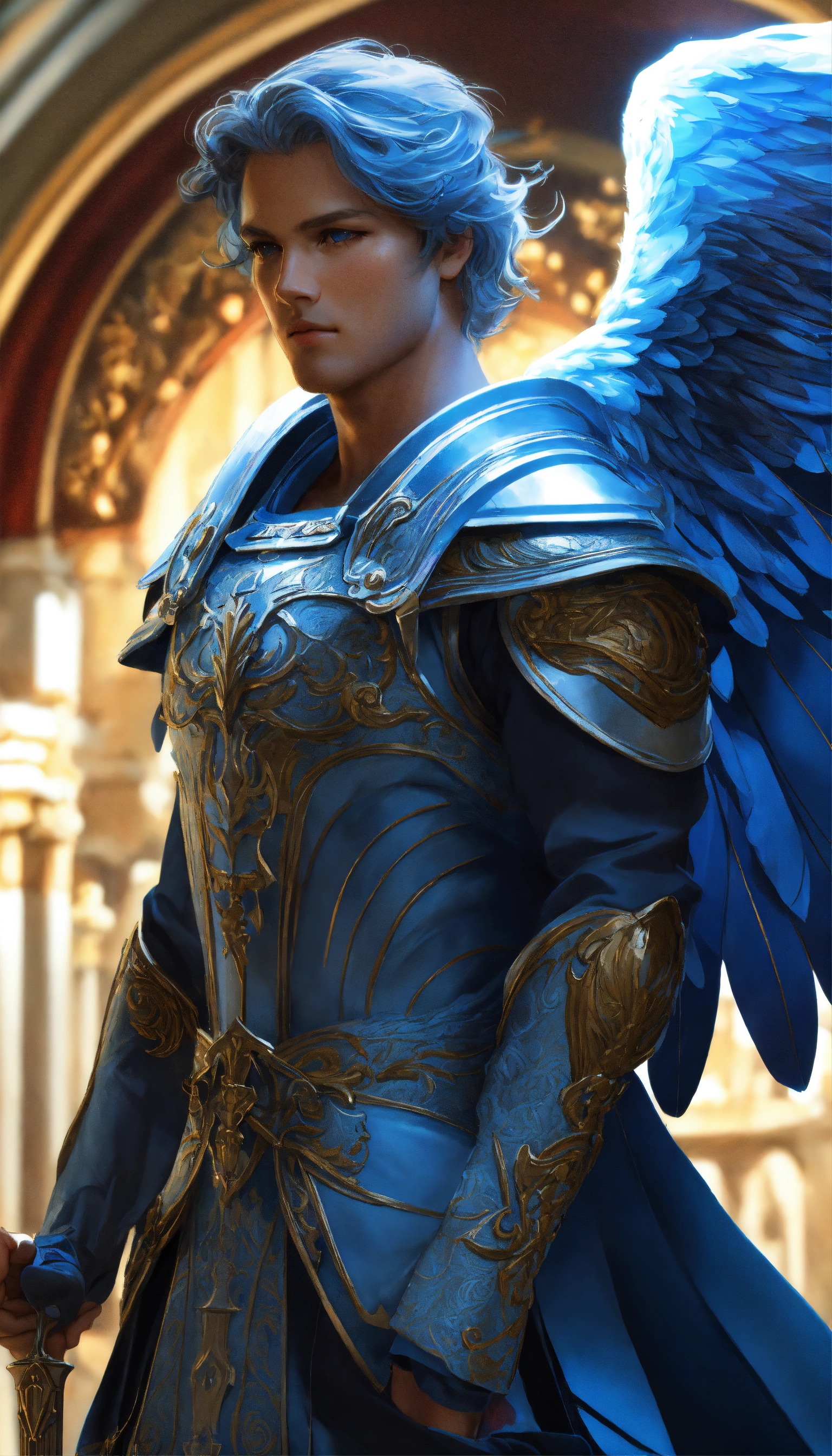 Lexica Male angel, wings, intricate, headshot, very detailed, digital