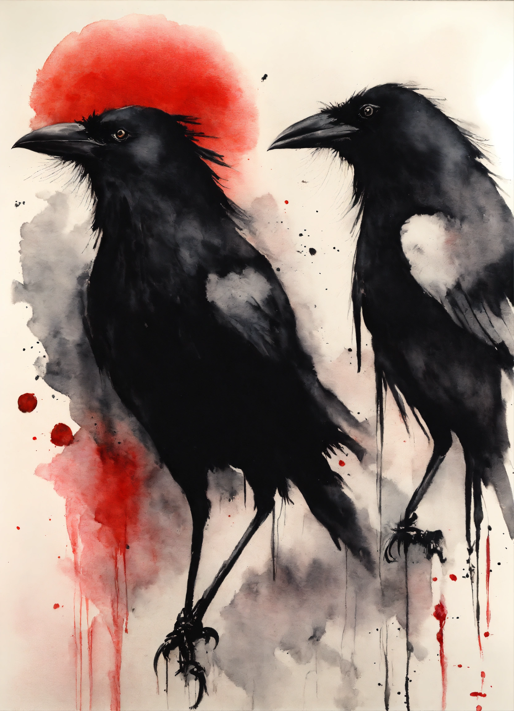 Lexica - Stephen Gammell style, dessin, aquarelle, aquarelles, noir et ...