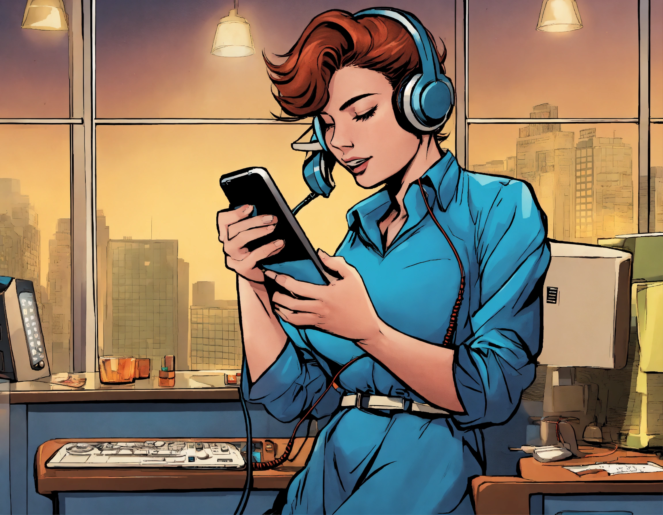 Lexica - Phone is ringing. comic style