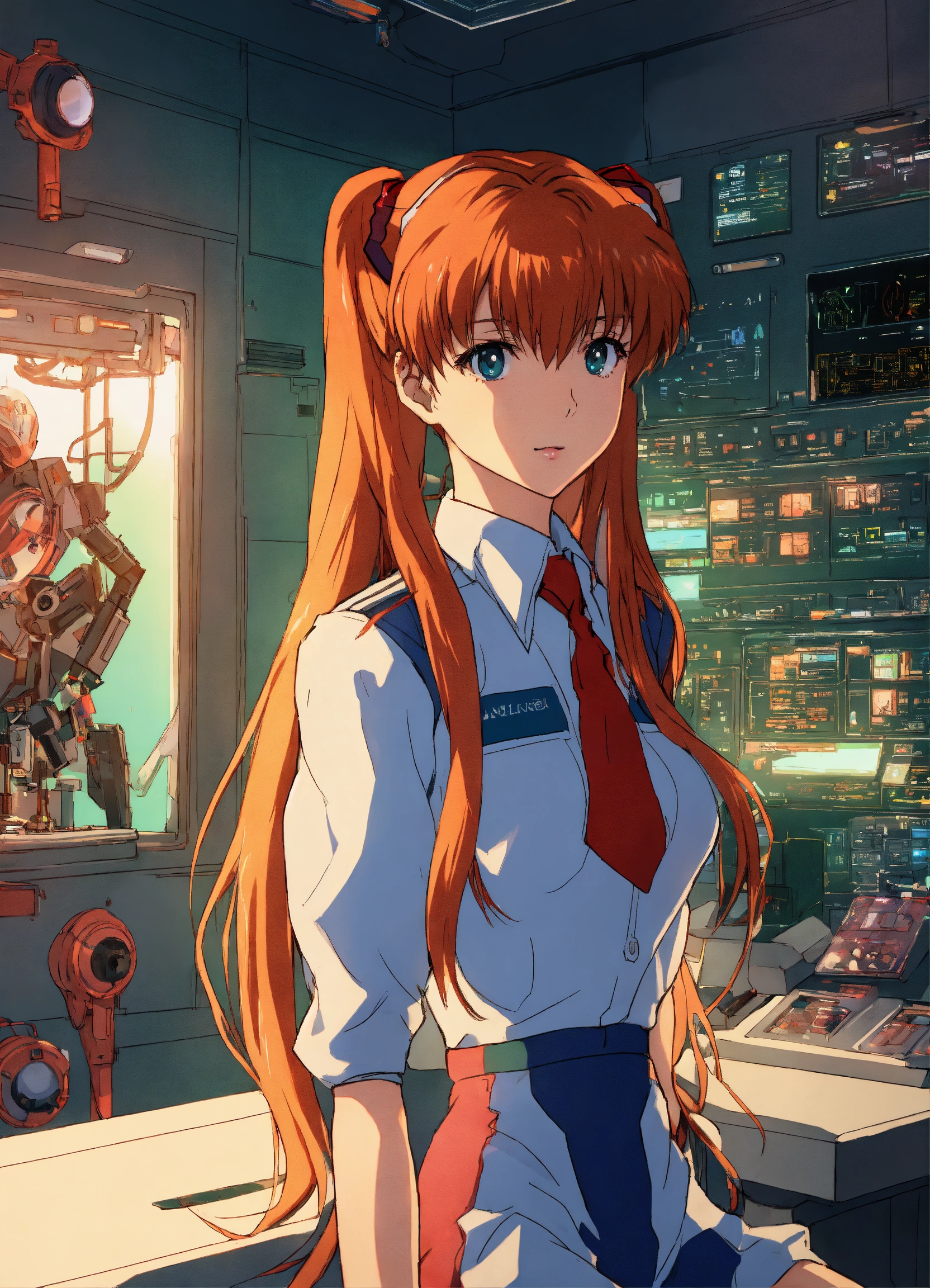 Lexica Portrait Of Asuka Langley Soryu From Neon Genesis Evangelion Inside The Nerv Lab With