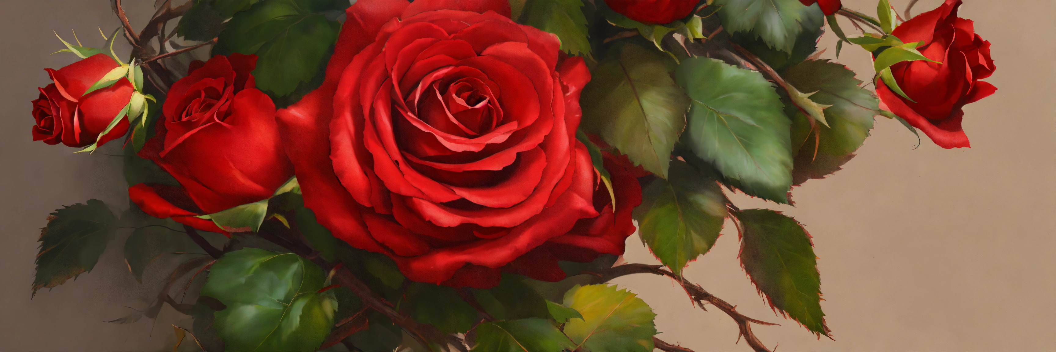 Lexica - Draw a hyper-realistic bouquet of red roses behind a seige of ...