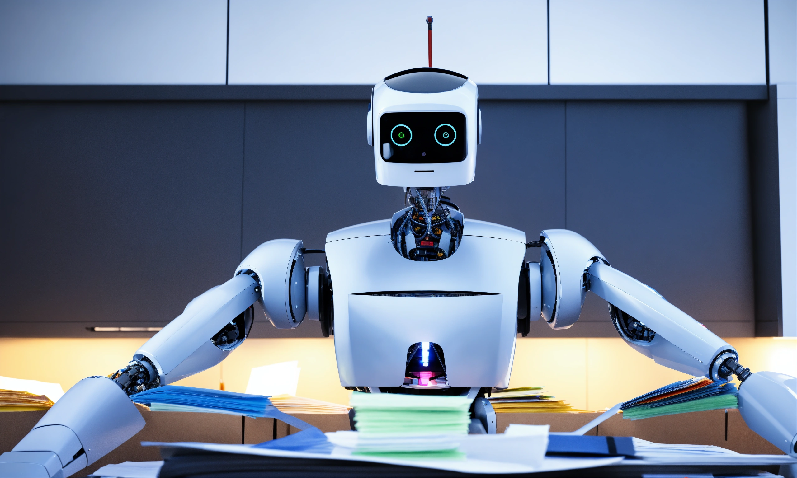 Lexica - Robot sorting a lot of files and papers