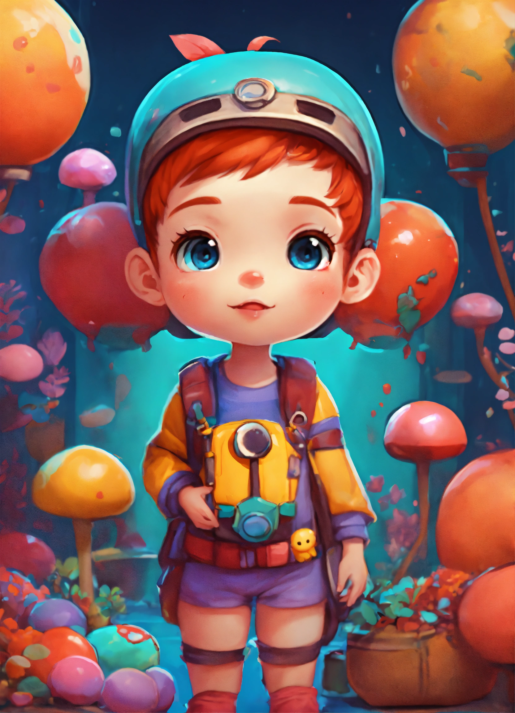 Lexica - Cute colorful small cartoon character