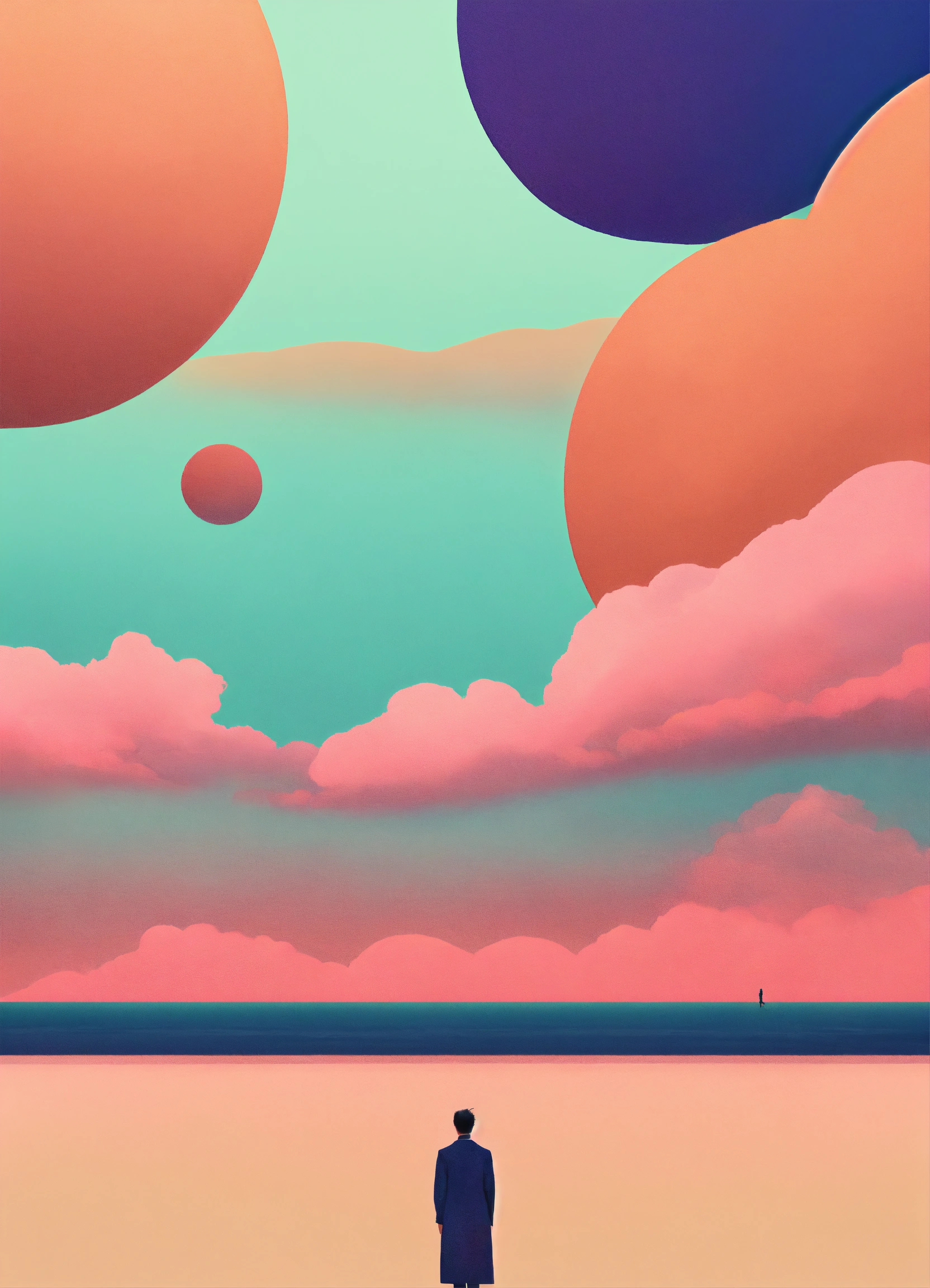 Lexica - Simple minimalist surreal background image wallpaper