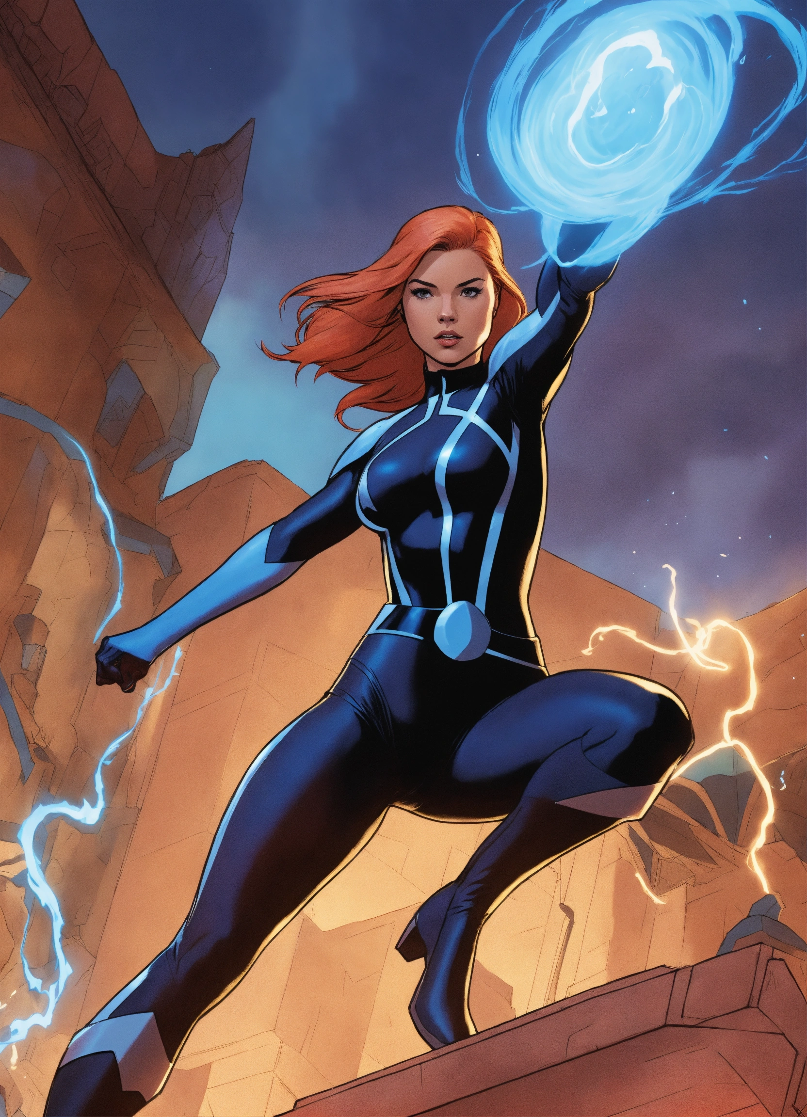 Lexica - Marvel Auran girl from inhumans tv show animated in action ...