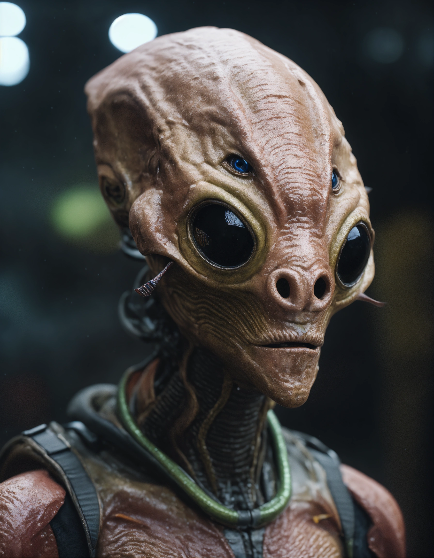 Lexica - Humanoid alien with fish head, hyper-realisstic, 8K
