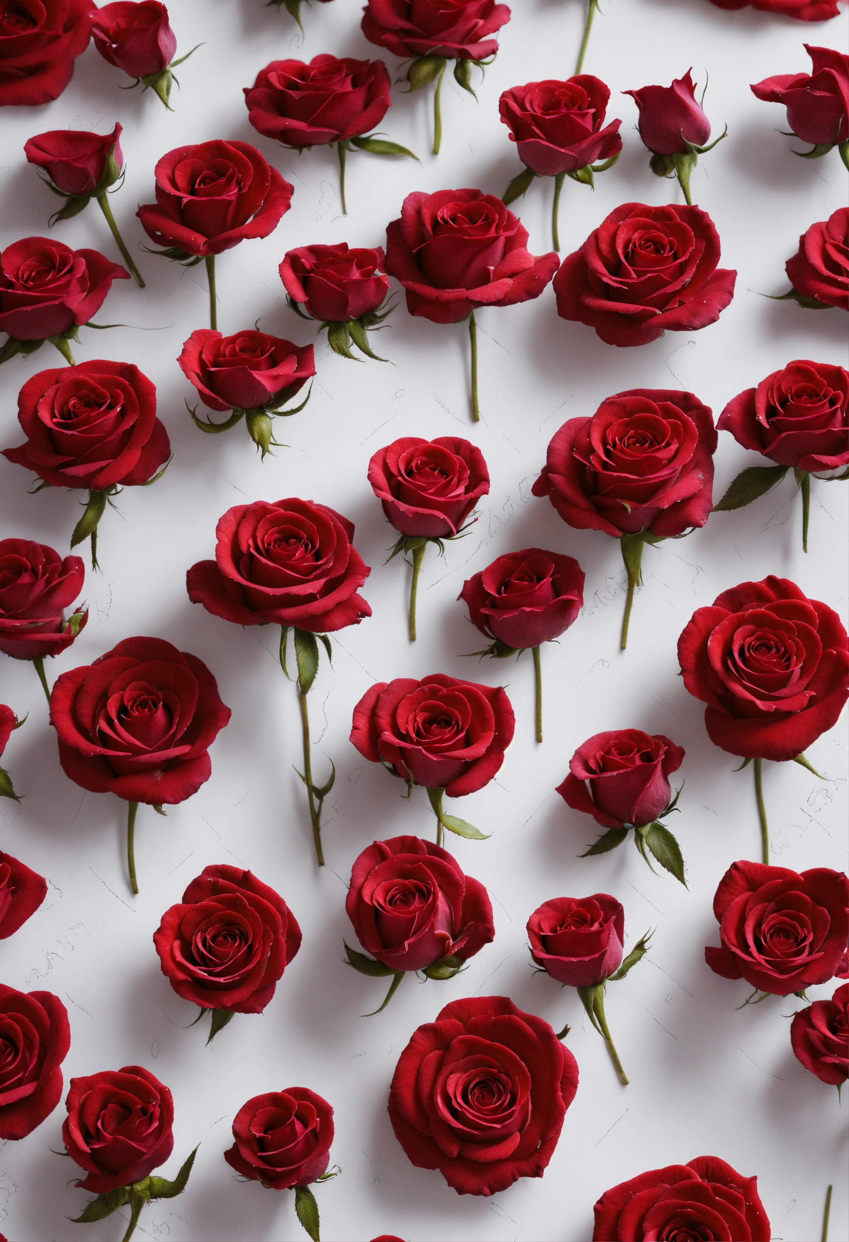 Lexica - White background with small floral 3d rose