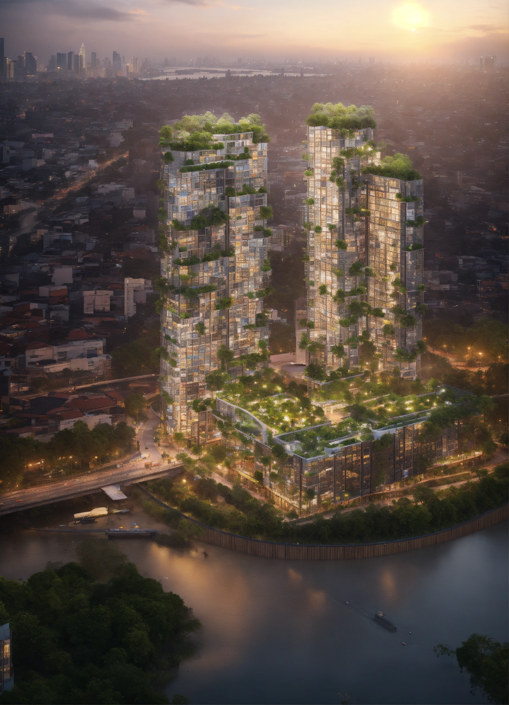 Lexica - Imagine a modular design of Ho Chi Minh city in 2050 where the ...