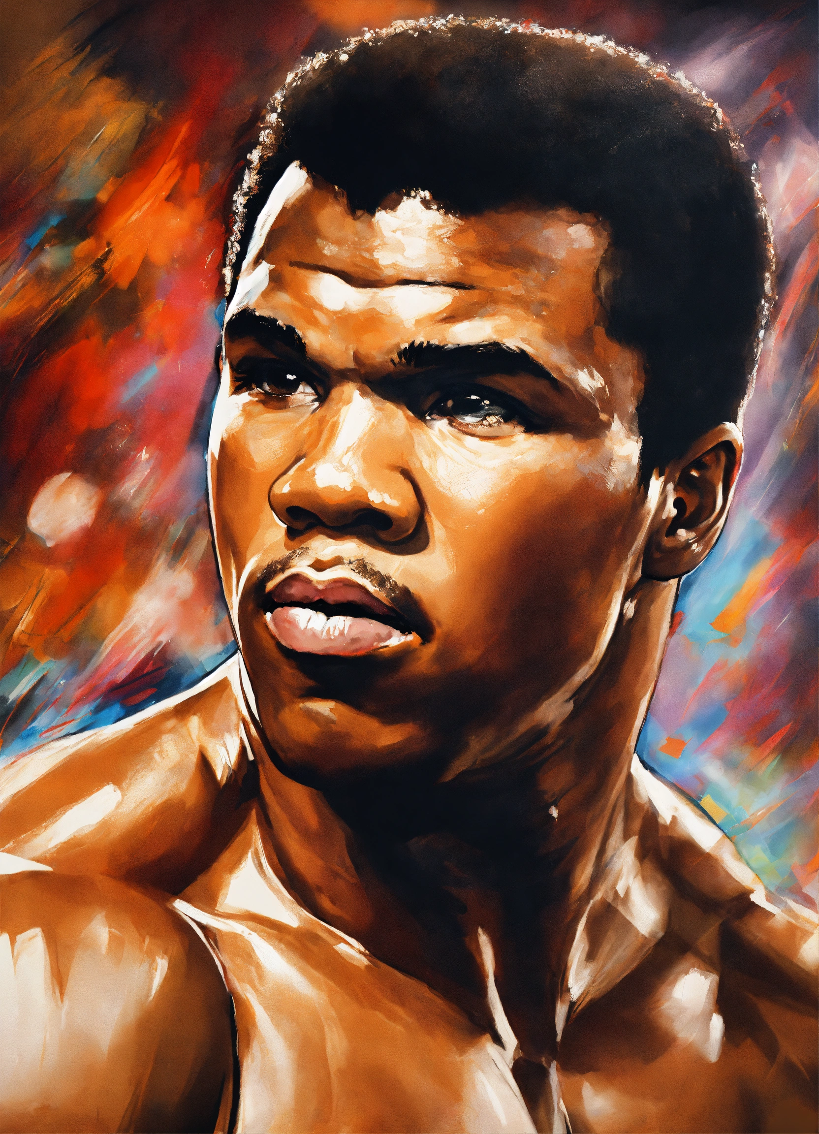 Lexica - Drawing high Ultra define Muhammad Ali, with ultra define Mike ...
