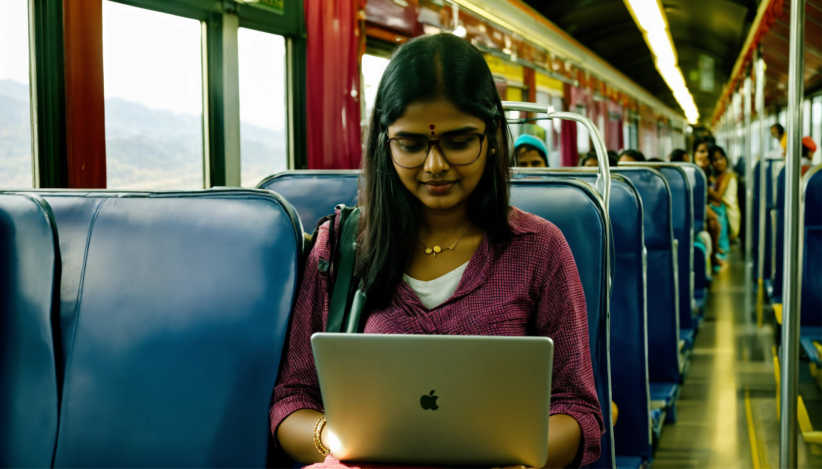 Lexica - Indian Software Engineer Woman that is coding and traveling on ...
