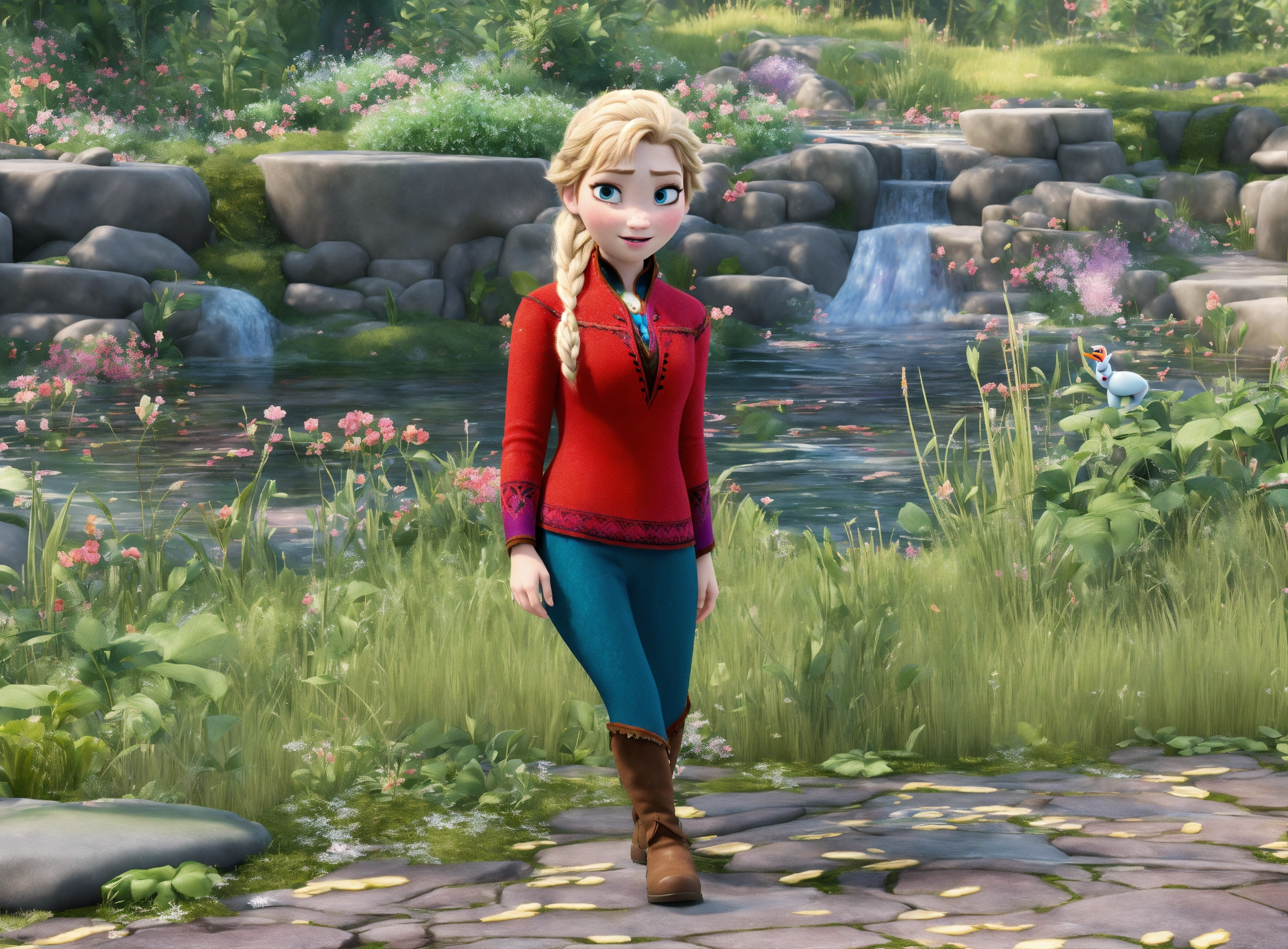 Lexica - CGI Style with Else and Anna from the Disney Movie frozen.
