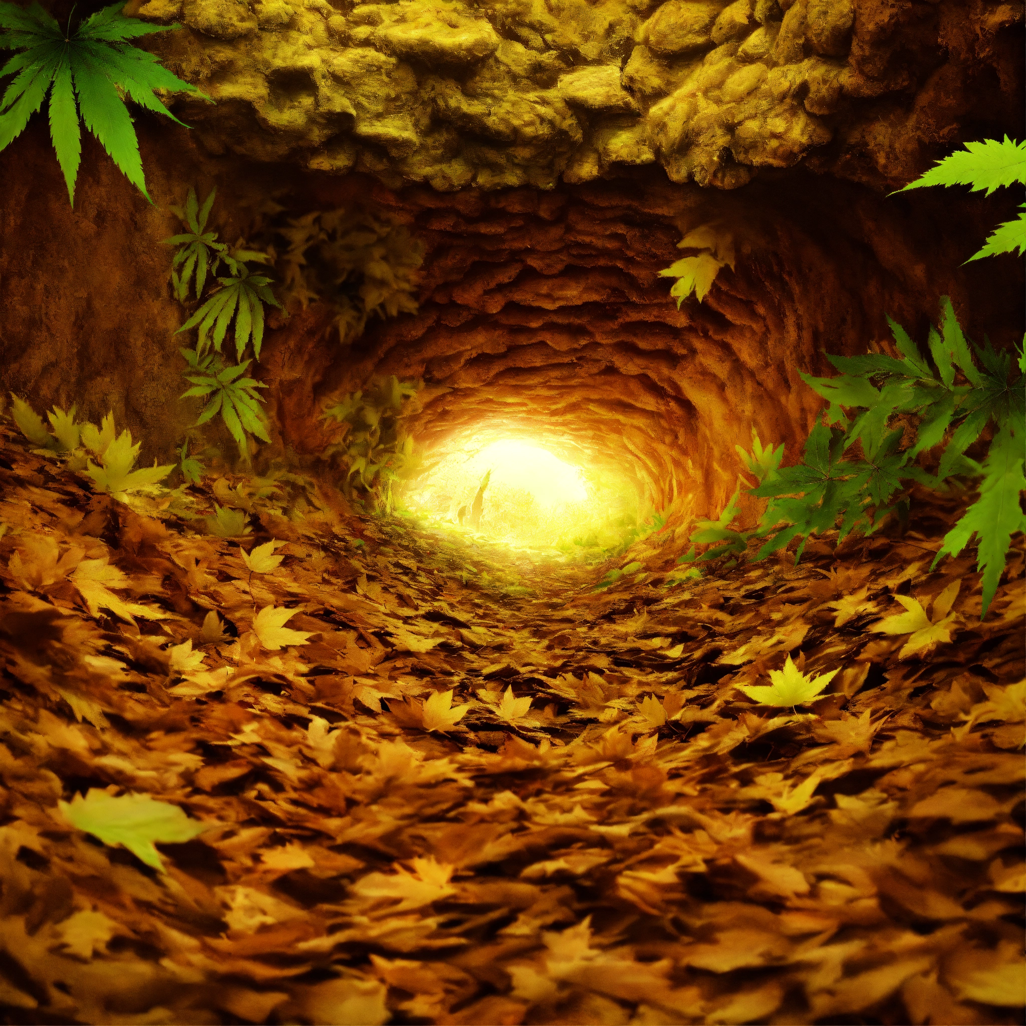 Lexica - A panoramic texture with optical illusion image with a cave ...