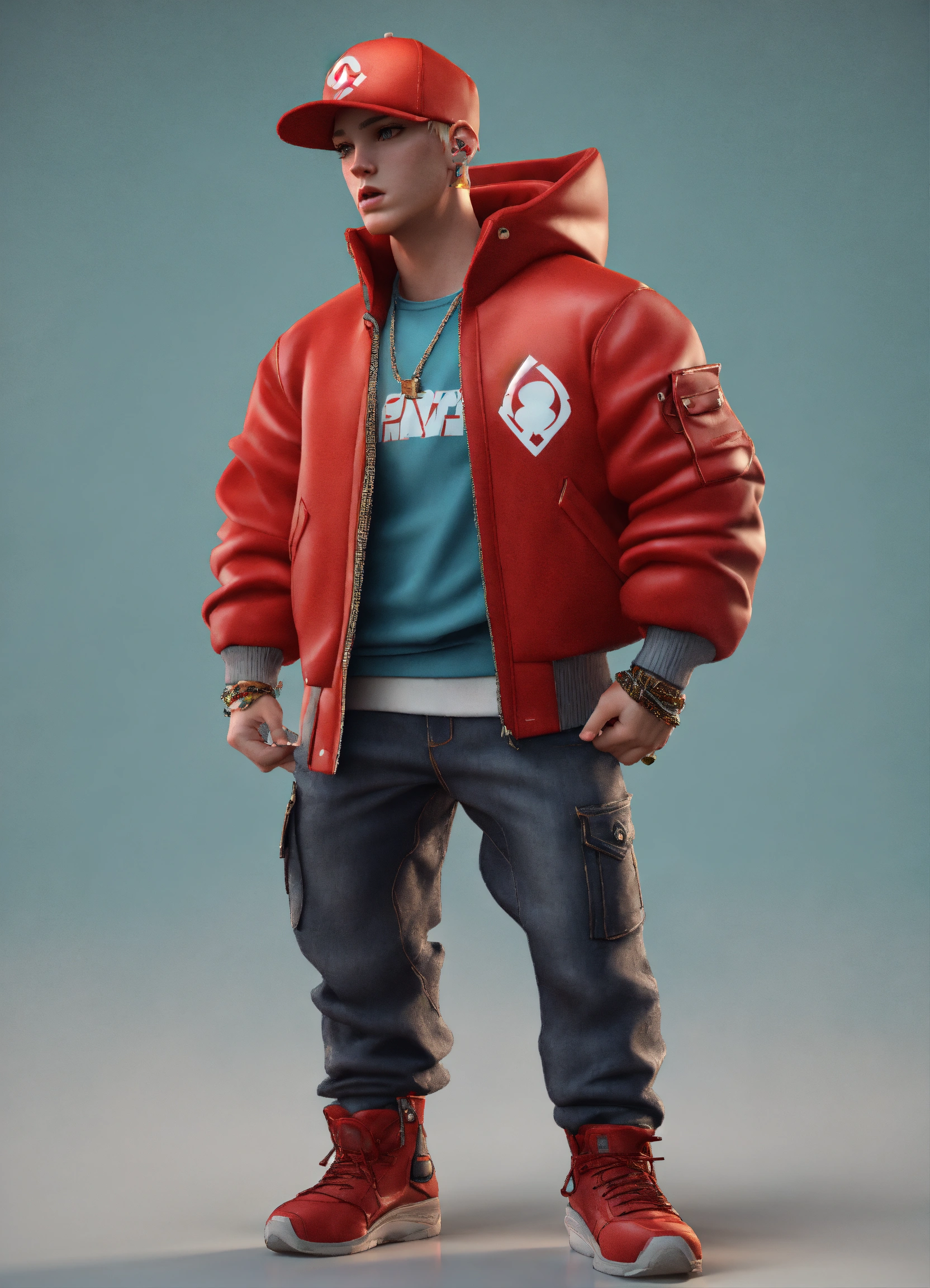 Lexica - Cartoon Eminem rapper in red jacket, disney style, league of ...