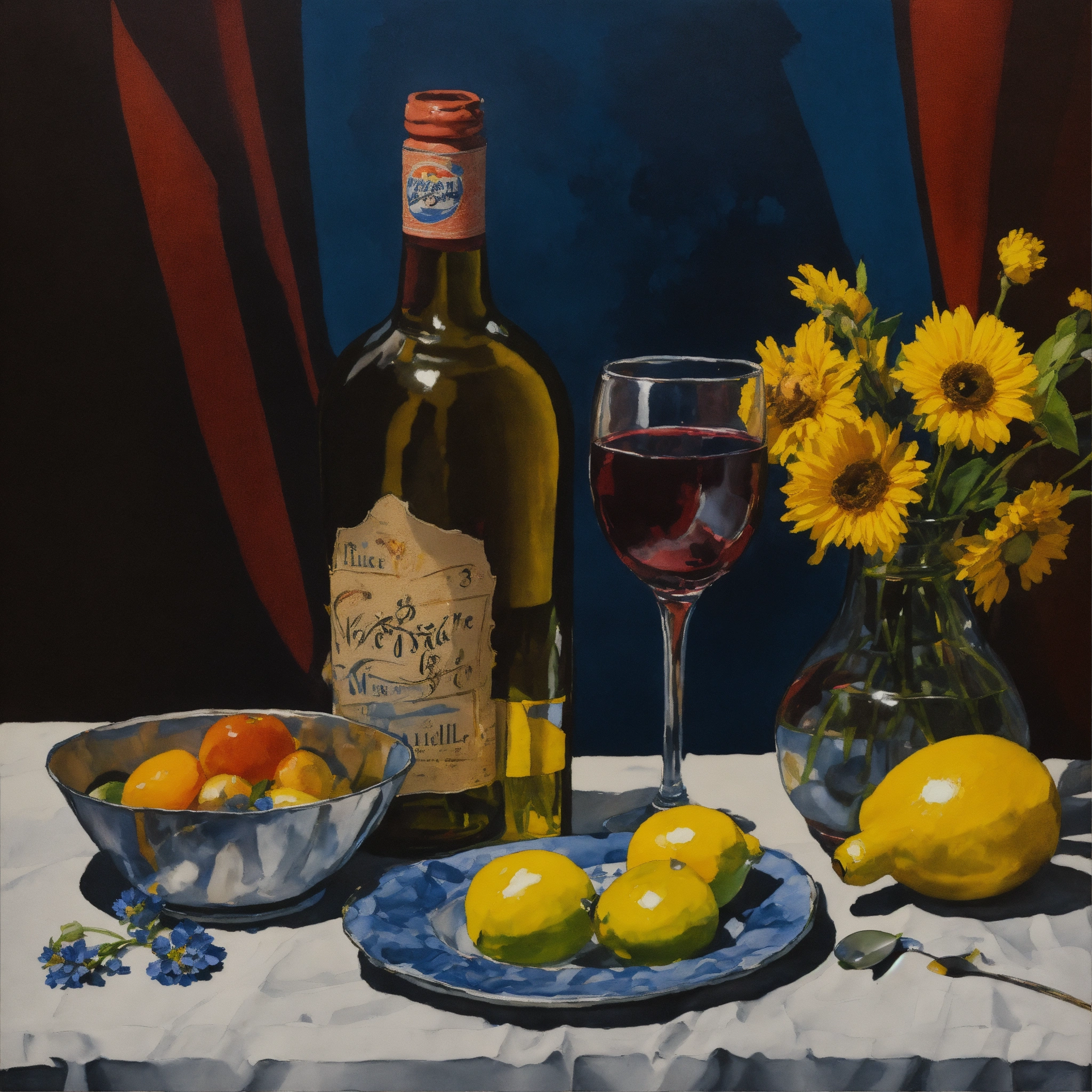 Lexica - Birds eye view a photorealistic 3D still life painting in the ...